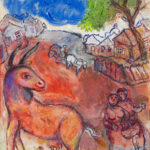 Marc Chagall (French/Belarusian, 1887–1985), Le dimanche (Sunday), circa 1939, pastel and gouache on paper, 68 cm x 52.7 cm (26.77″ x 20.75″). The&nbsp;authenticity of this work has been confirmed by the Marc Chagall Committee.Sold: $277,200