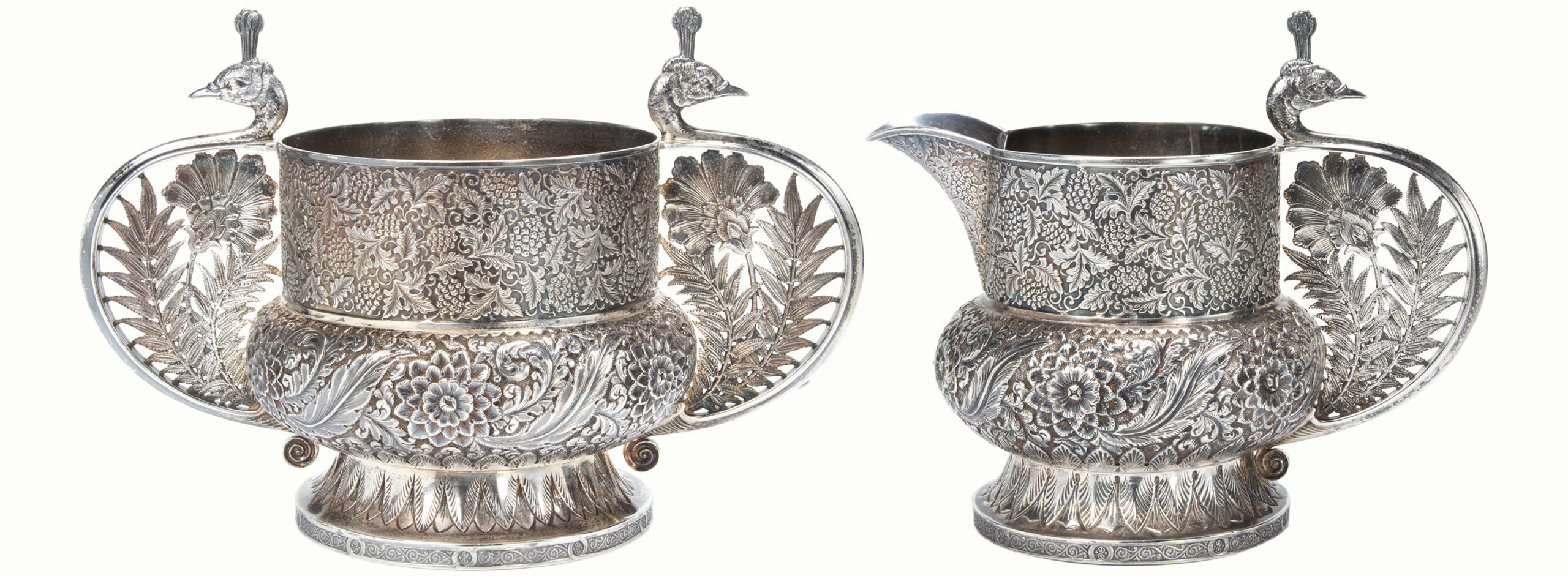 A Tiffany Aesthetic Movement sterling creamer and sugar set, circa 1875.<br><b>Sold: $18,900 to an internationally known institution</b>