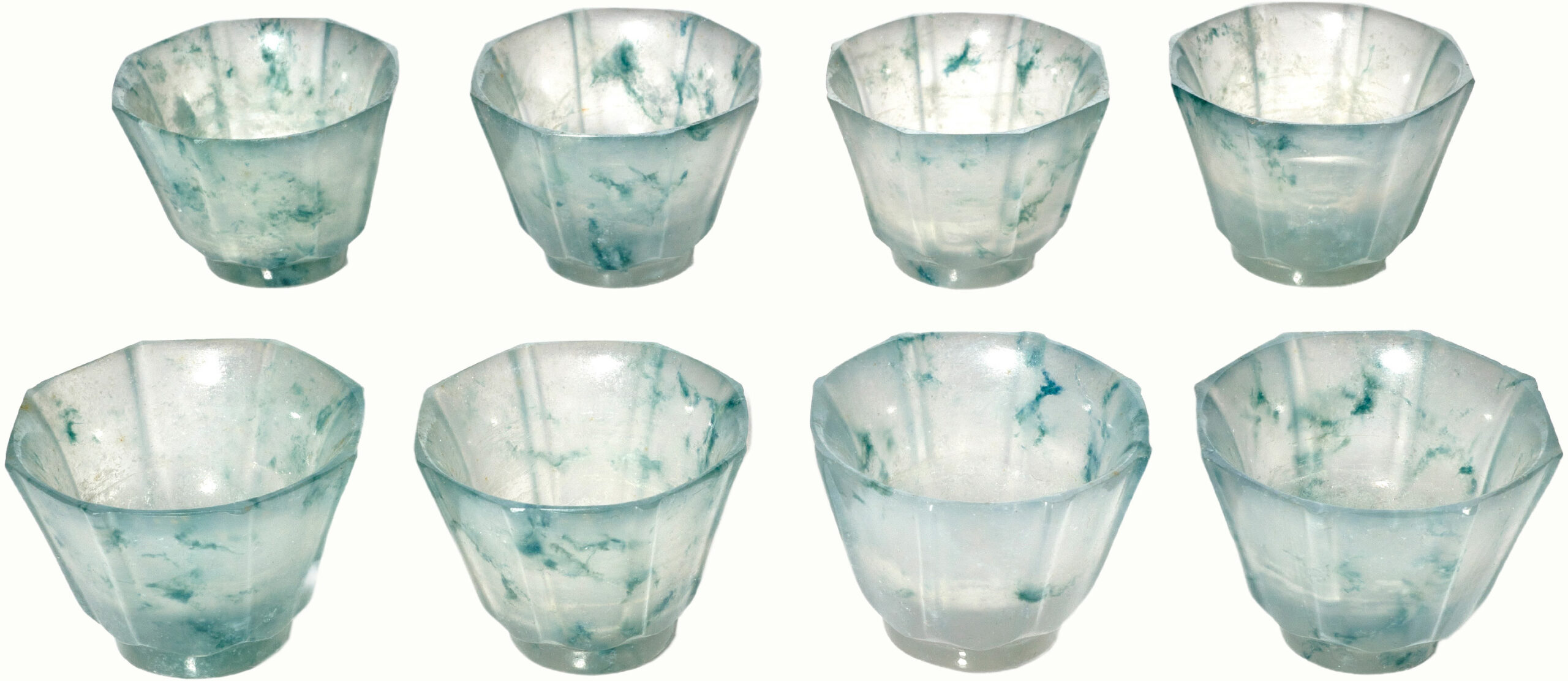 A set of eight Chinese jadeite wine cups.Sold: $44,100