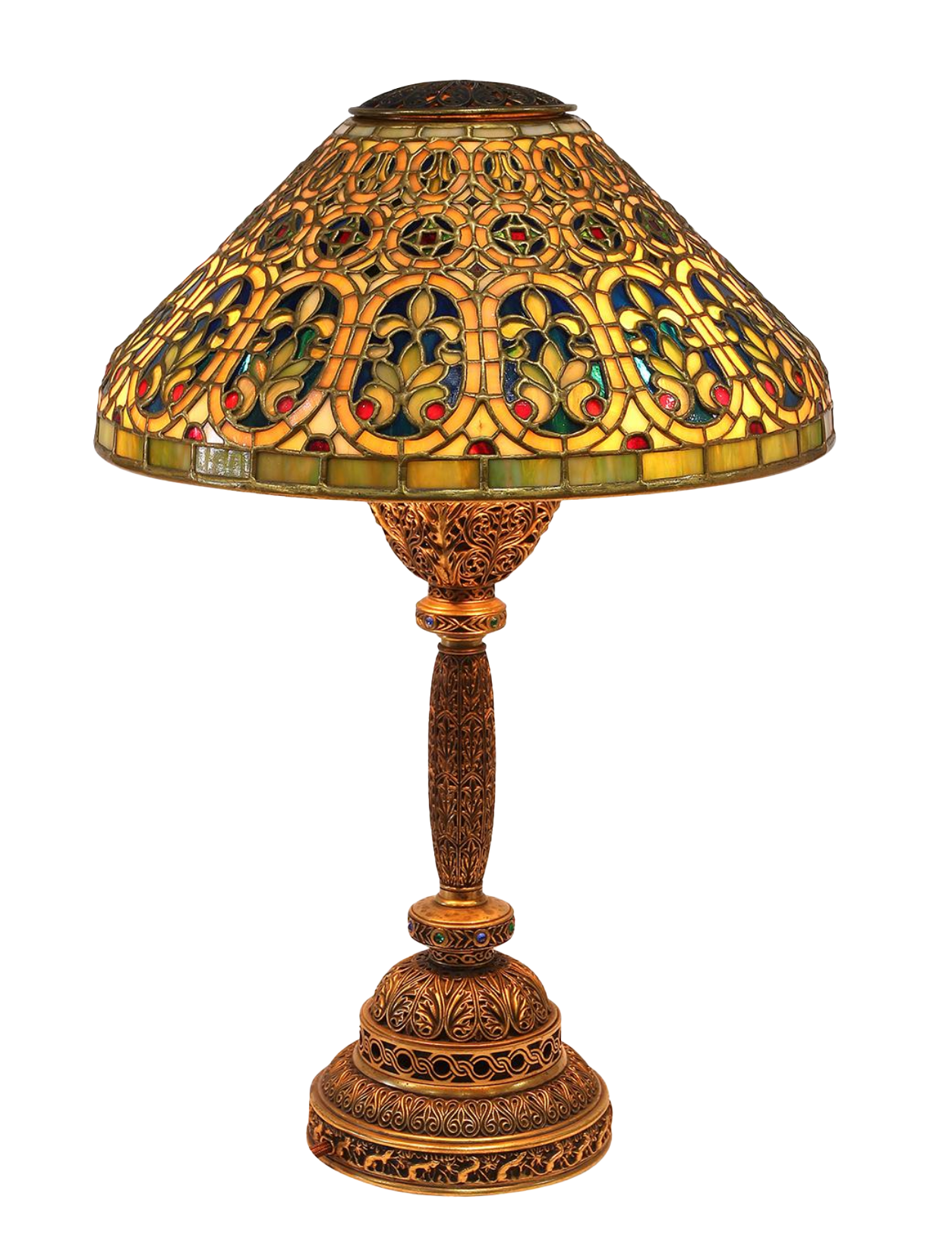 Tiffany Studios, New York, Venetian table lamp, circa 1910.Sold: $106,250