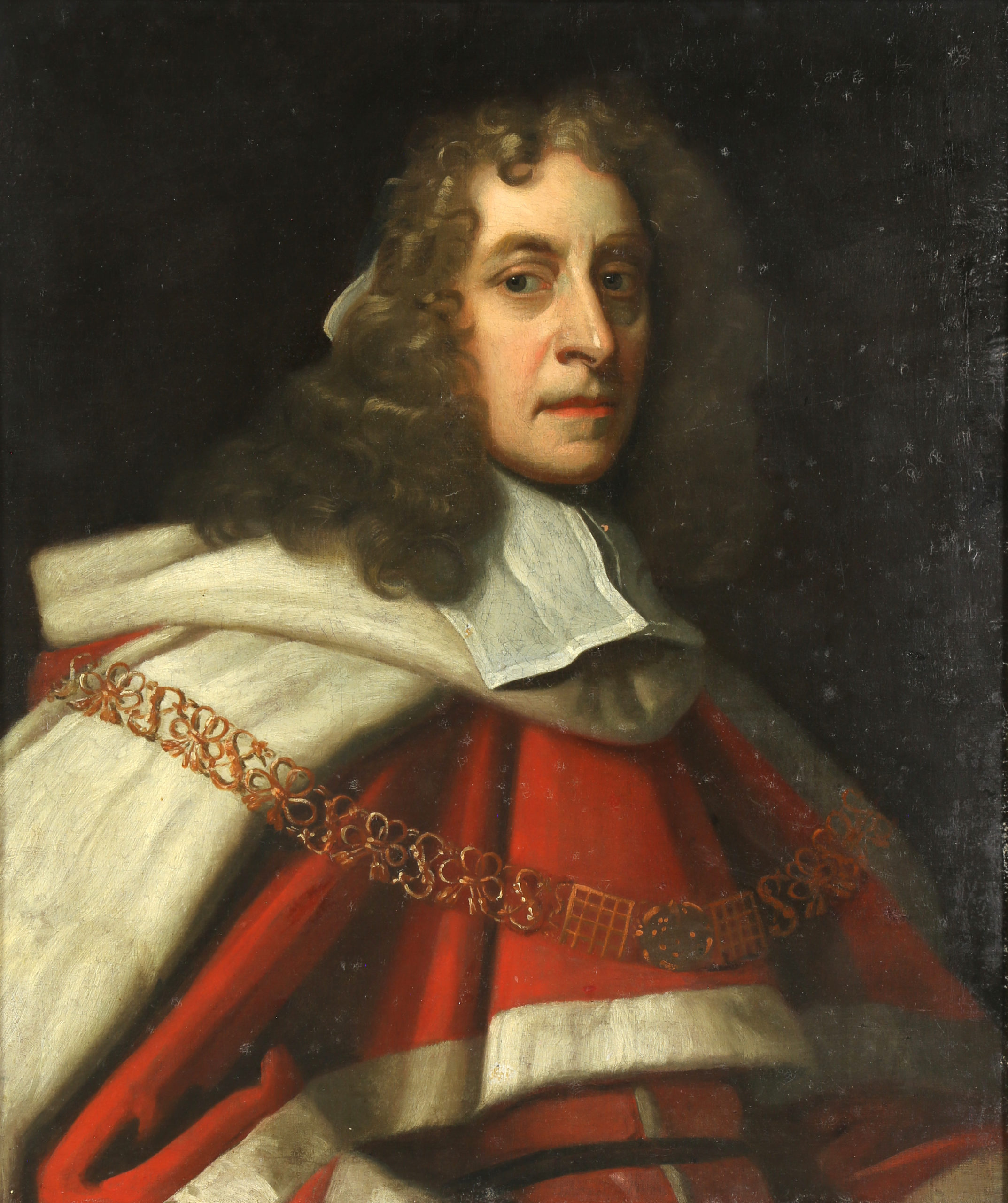 John Riley (British, 1646–1691), <em>Lord Chief Justice Sir George Jeffereys</em>, 1685, oil on canvas, 30″ x 26″.