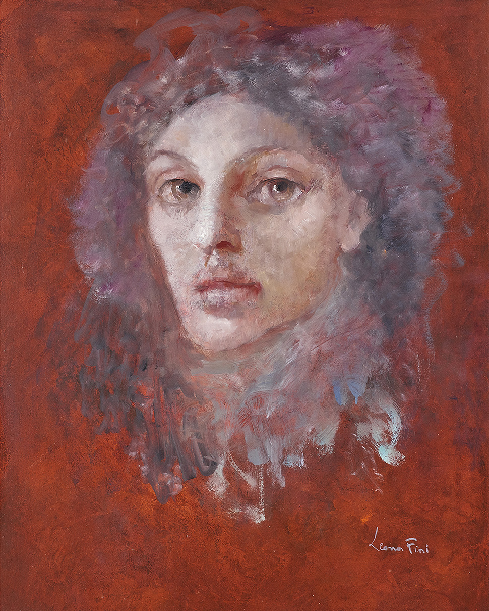 Leonor Fini (Argentine/French, 1908–1996), Passage IV, 1990, oil on canvas, 29" x 23.75".Estimate: $30,000–$50,000
