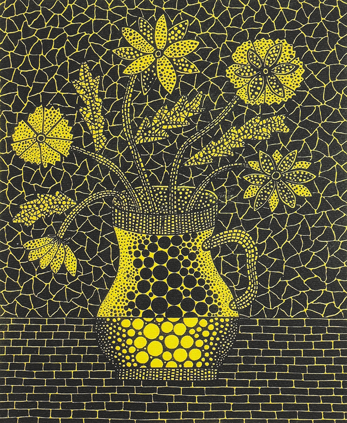 Yayoi Kusama (Japanese, b. 1929), <em>Vase (I)</em>, 1992, lithograph in colors.