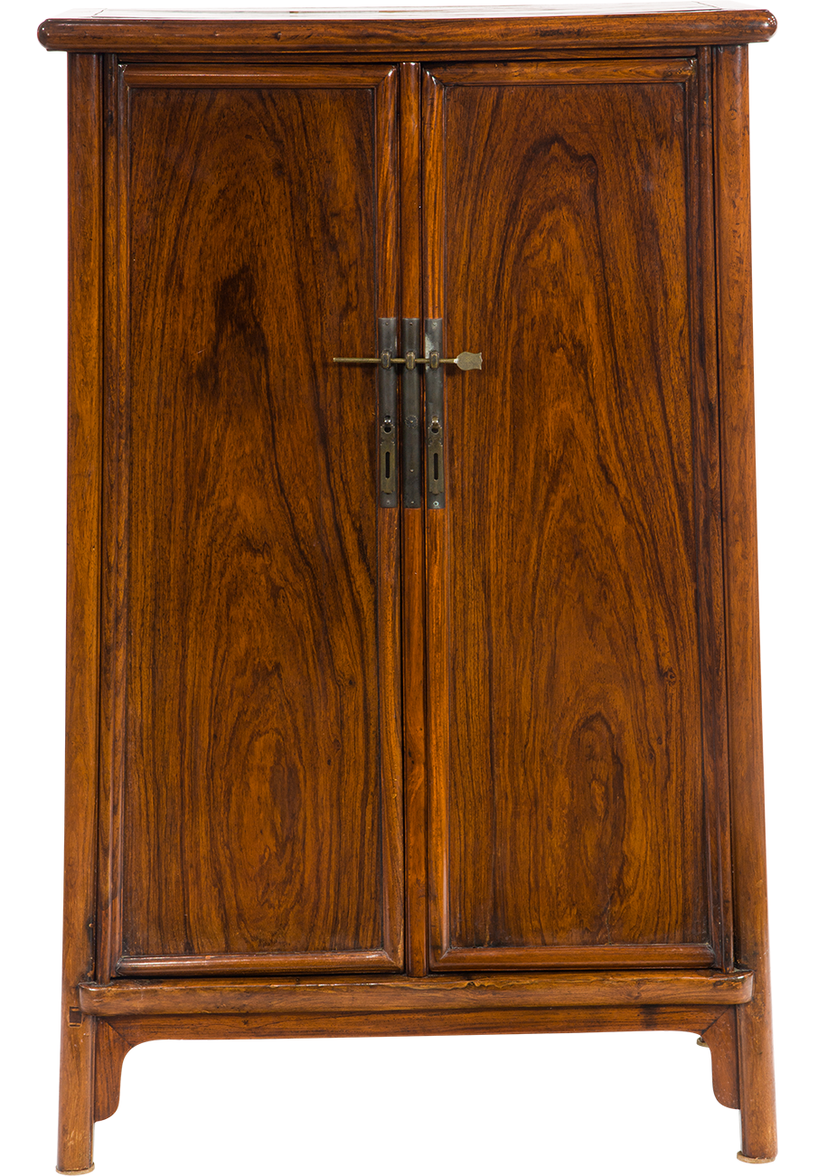 Chinese huanghuali tapered cabinet. Provenance: Acquired in Hong Kong, 1989. Sold: $25,000