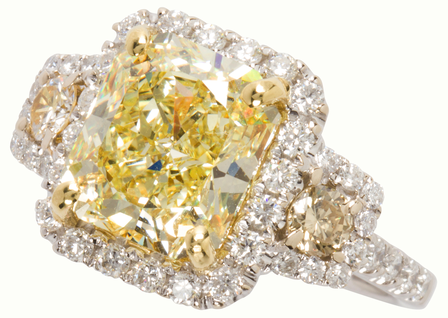 Fancy Yellow diamond ring.