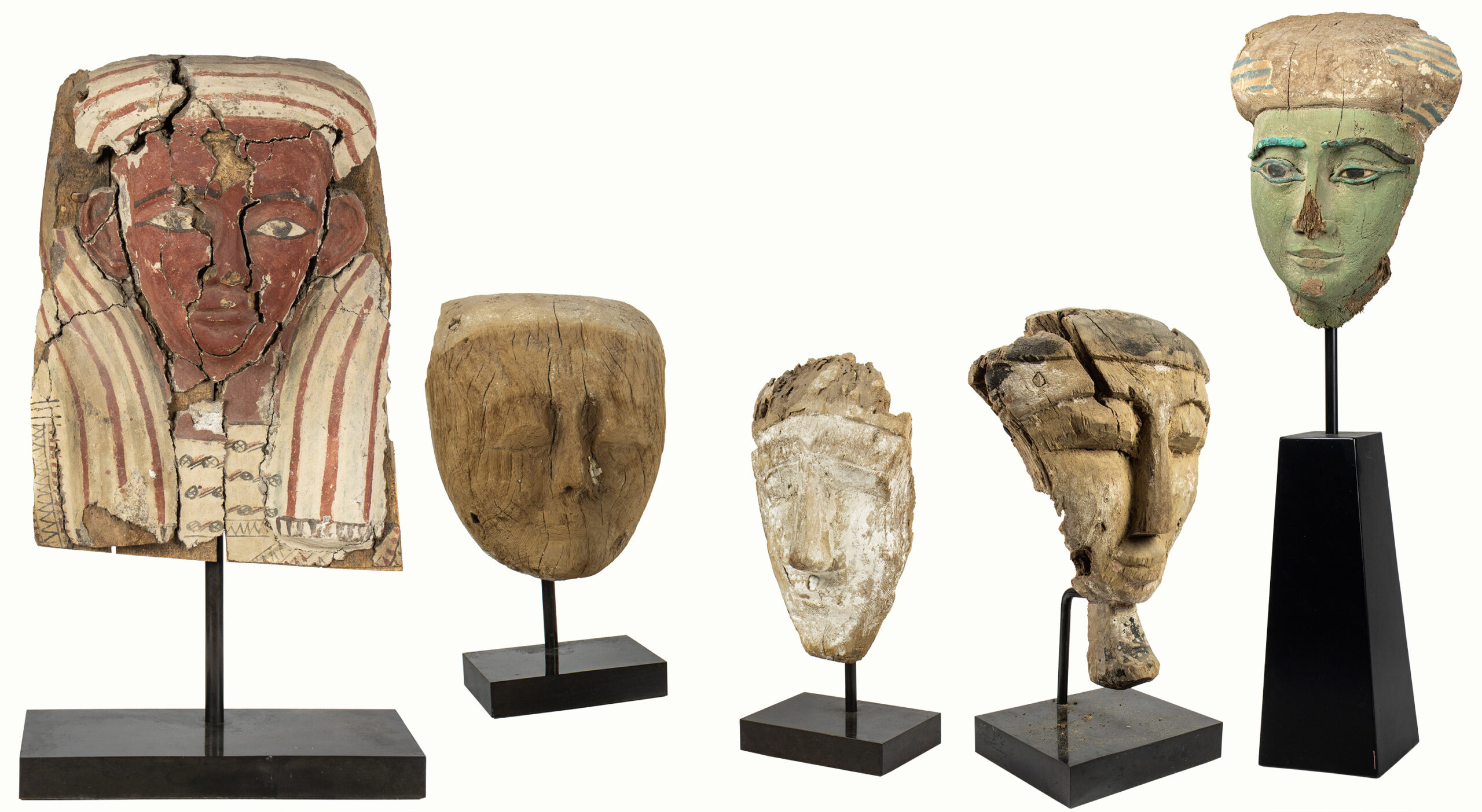 A fine selection of Egyptian masks.