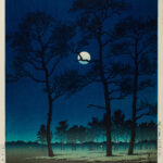 Kawase Hasui (Japanese, 1883–1957), Winter Moon at Toyama, published by Doi Sadaichi.