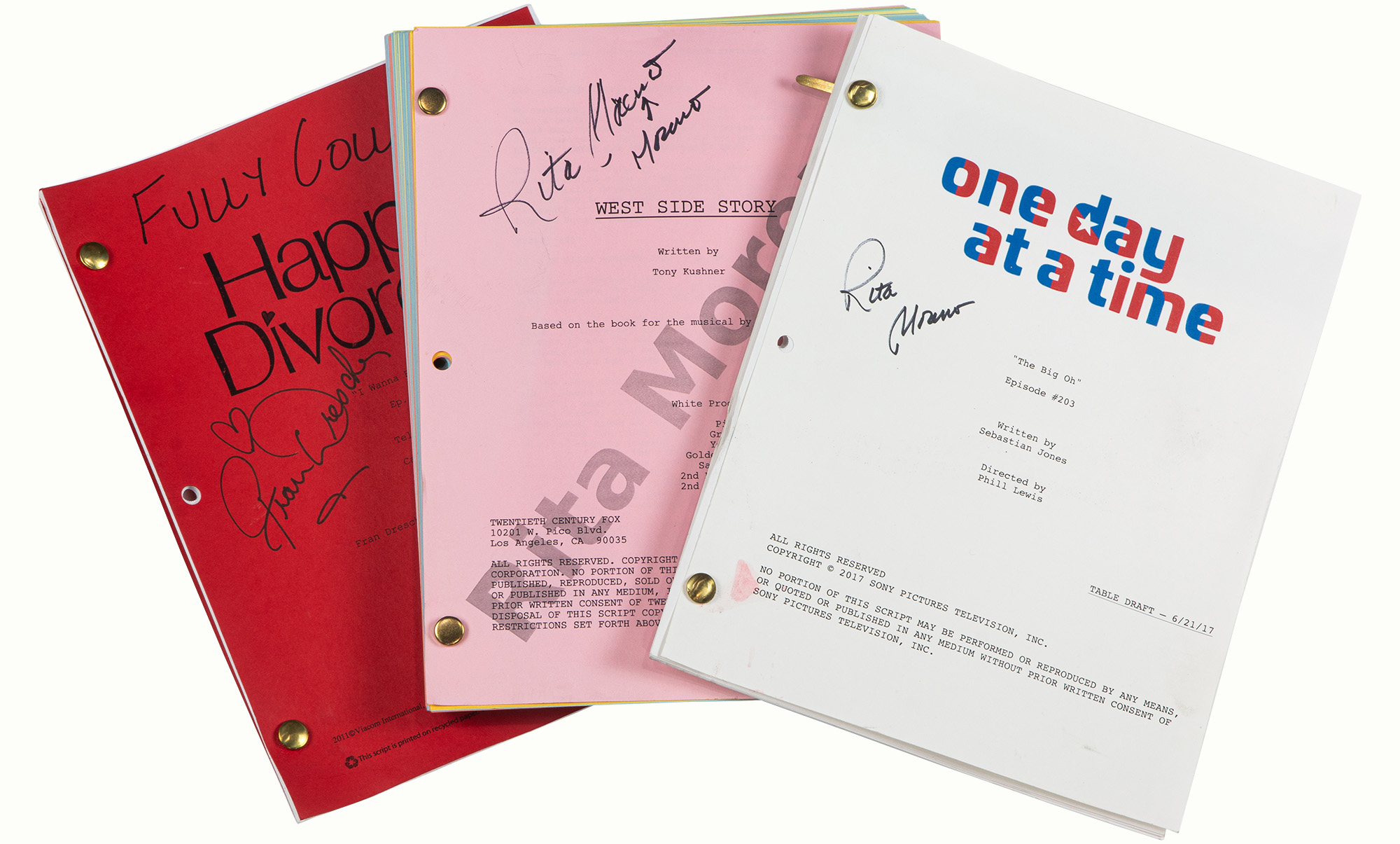 Scripts signed by Rita Moreno.
