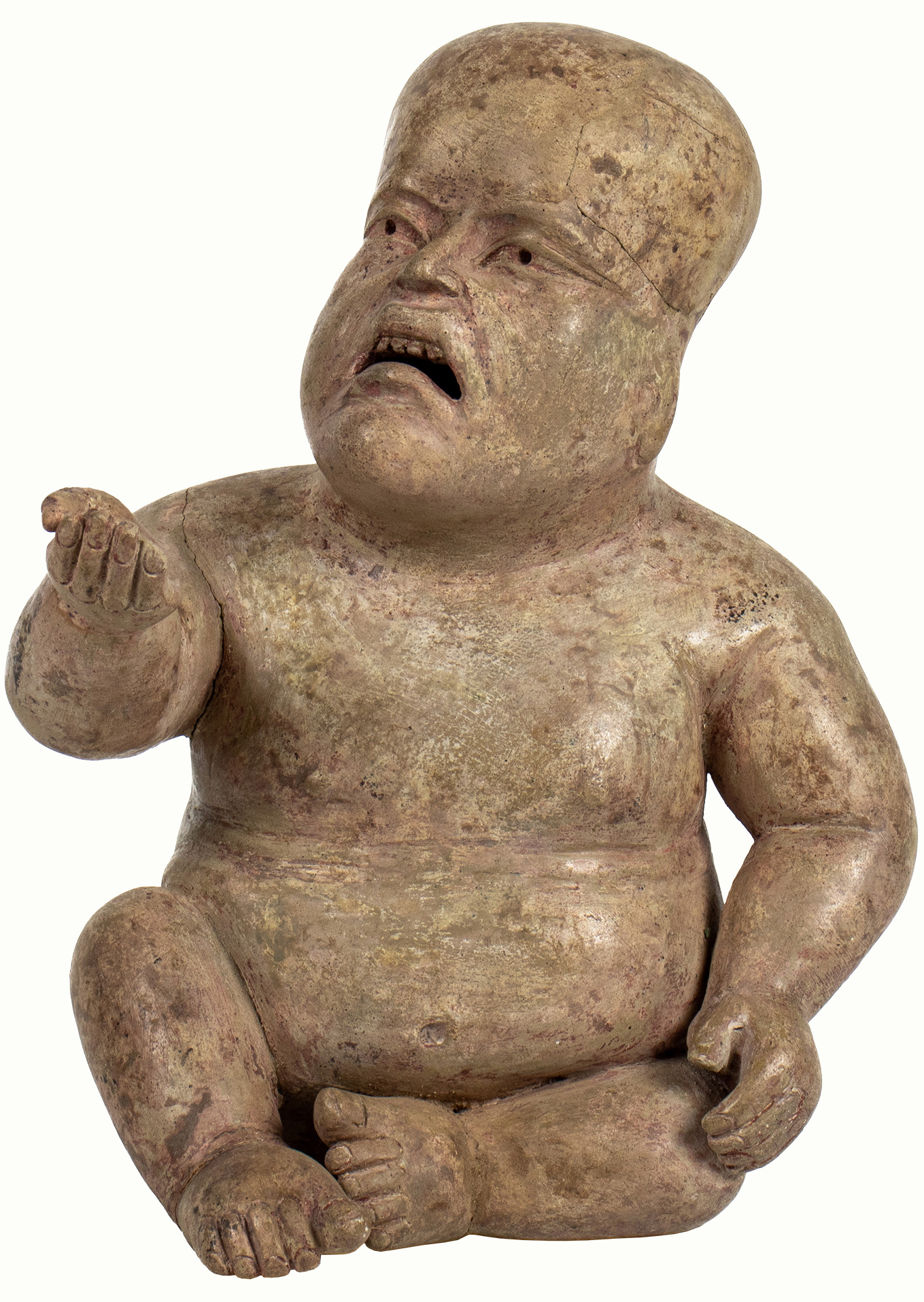 An Olmec figure of a baby, 9″h.