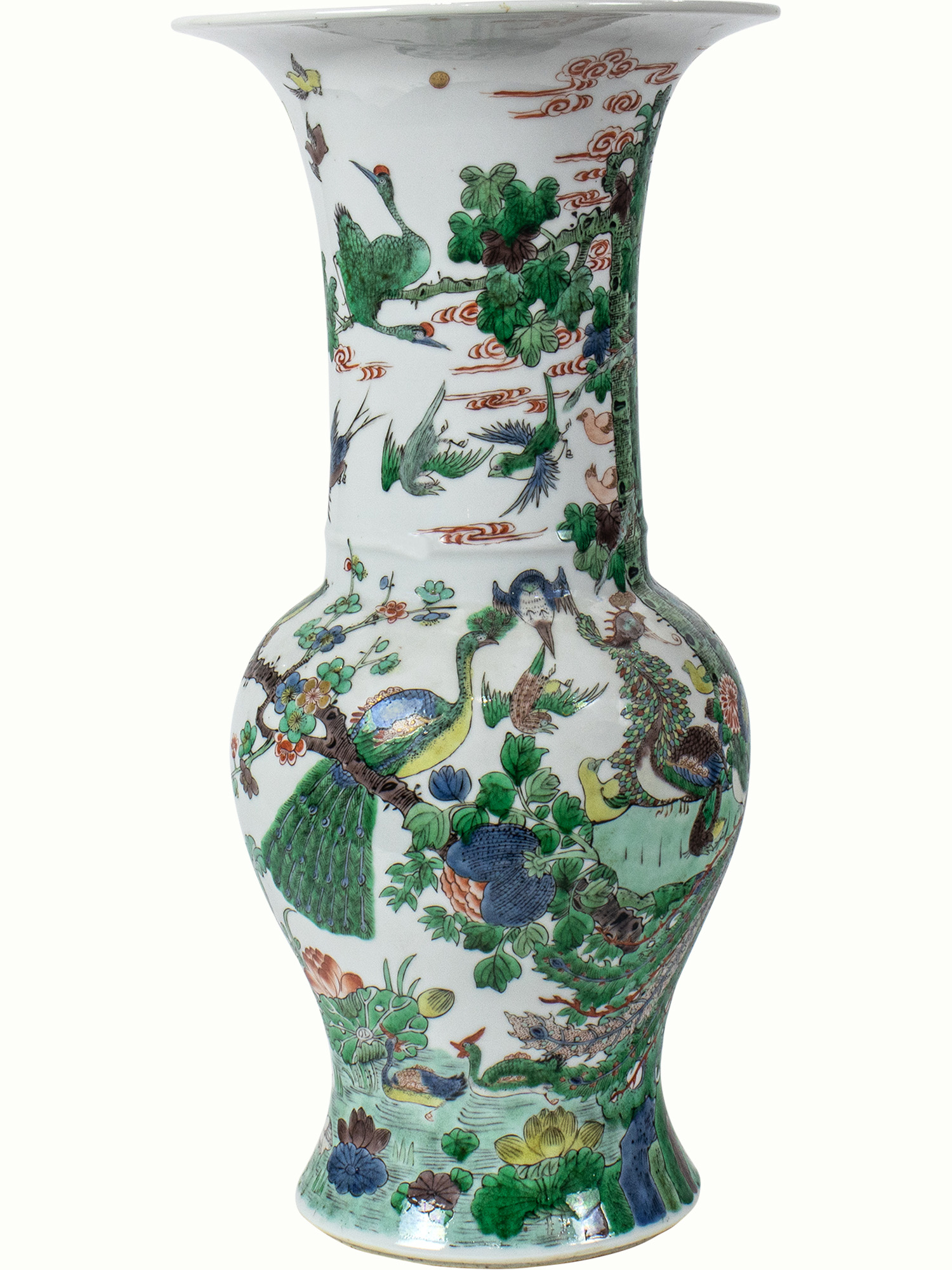 A Chinese famille verte porcelain vase.