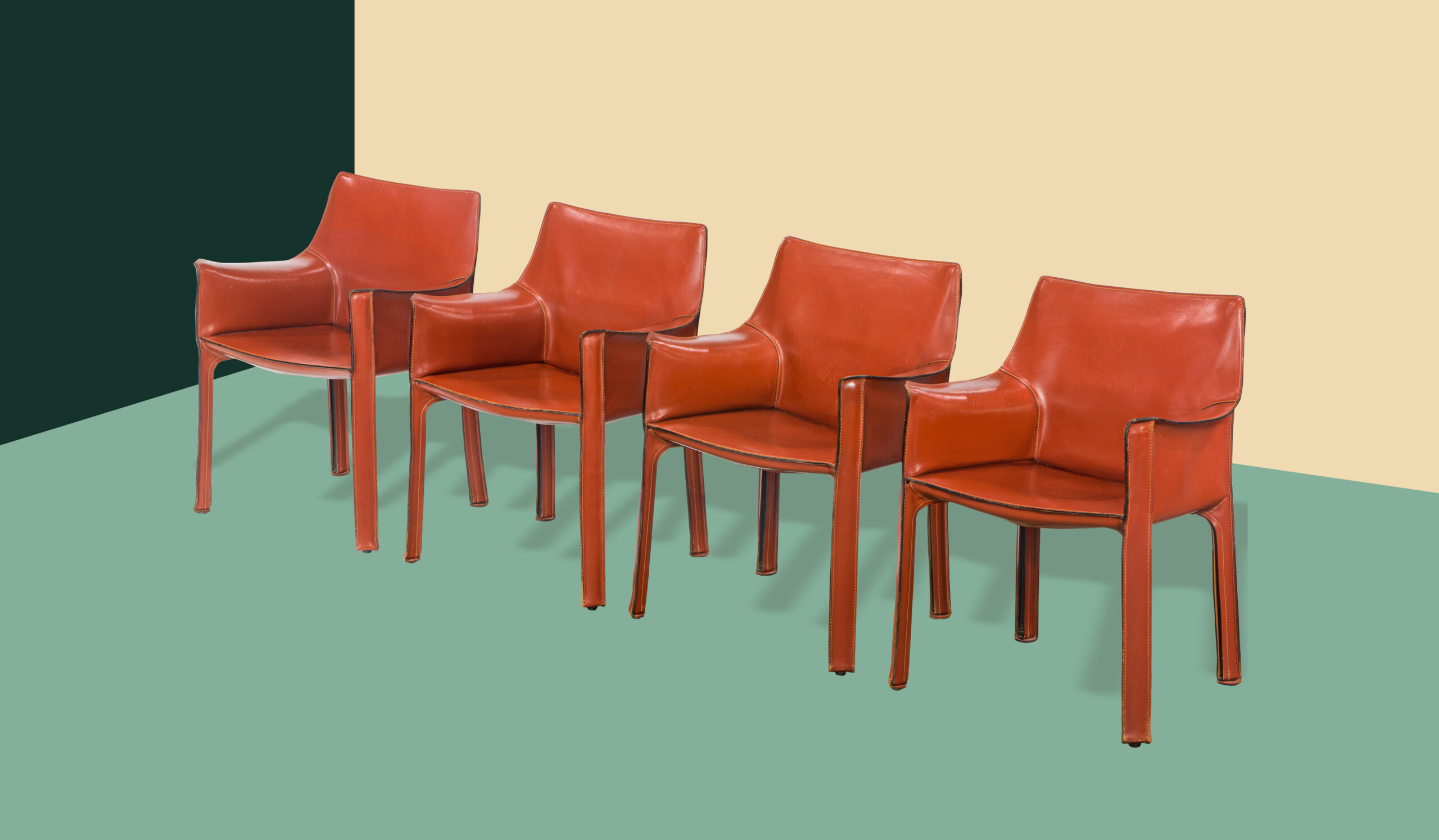Mario Bellini Cab Chairs, Model 413.
