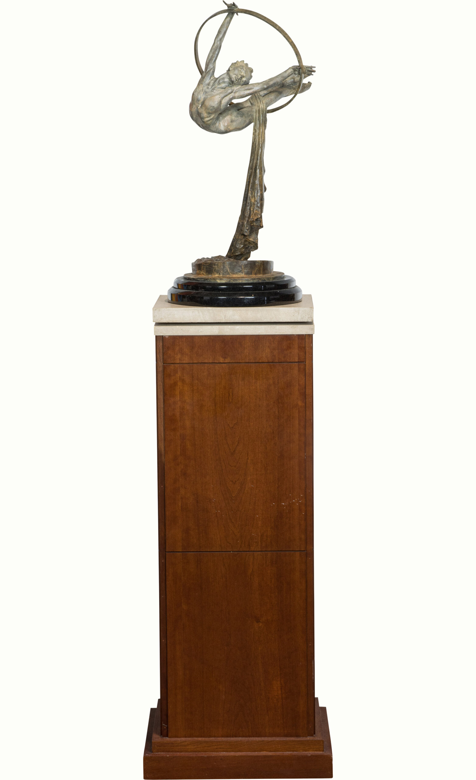 Richard MacDonald (American, b 1946), Elena II, bronze sculpture, overall (with base): 26.5″ x 13″ x 13″.