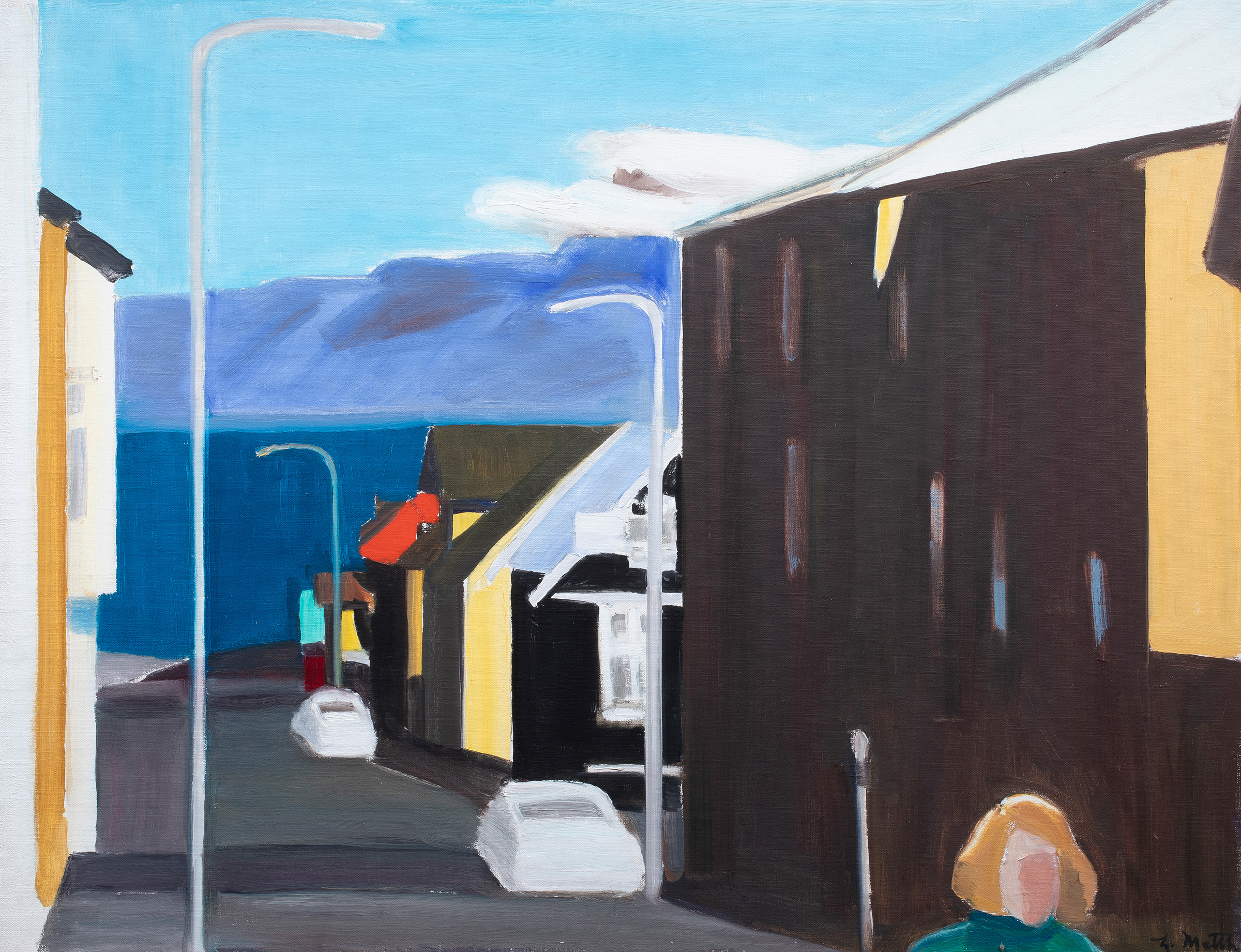 Louisa Matthiasdottir (Icelandic/American, 1917–2000), Vatnsstigur (Water Path), 1988, oil on canvas, 28.25″ x 36.5″.