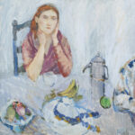 Jane Wilson (American, 1924–2015), Summer Breakfast, 1955, oil on canvas, 40″ x 47″.