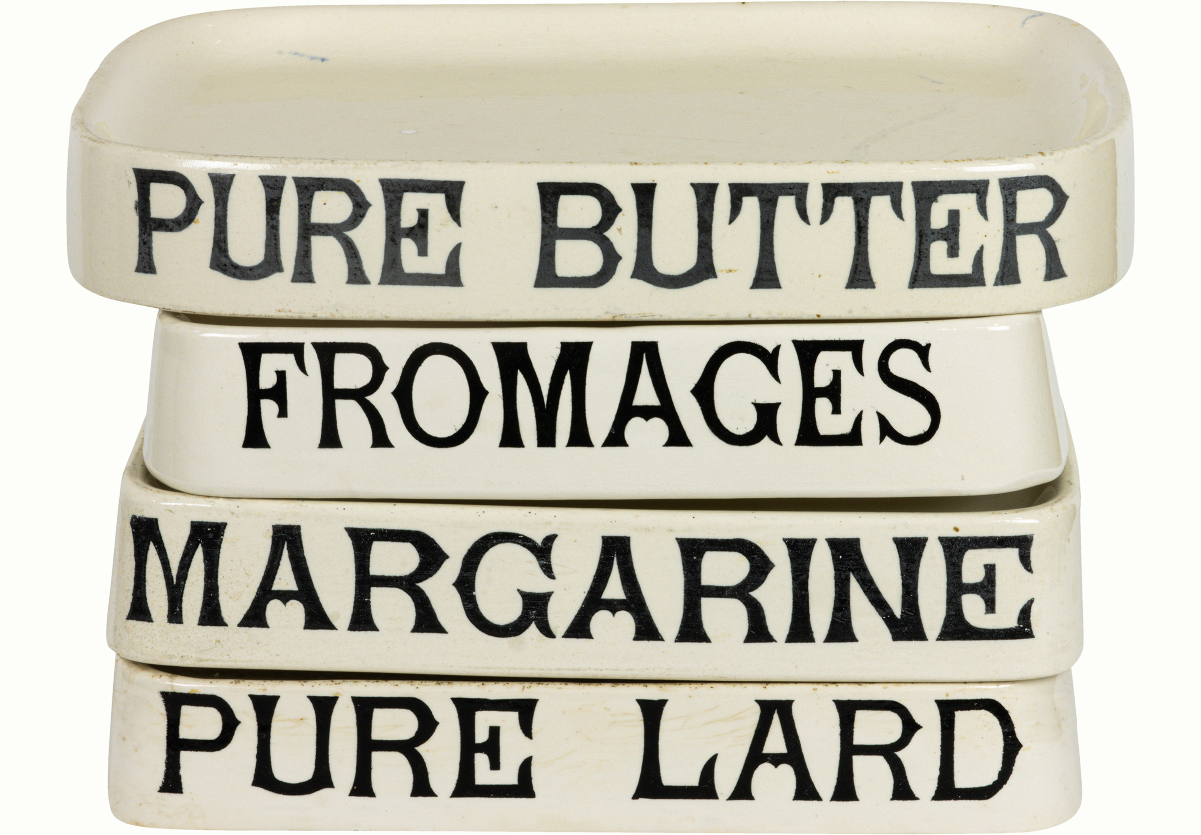 A group of English ironstone advertising display stands. Estimate: $500–$700