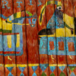 An Aymara People feather mosaic dance ornament.Estimate: $500–$700