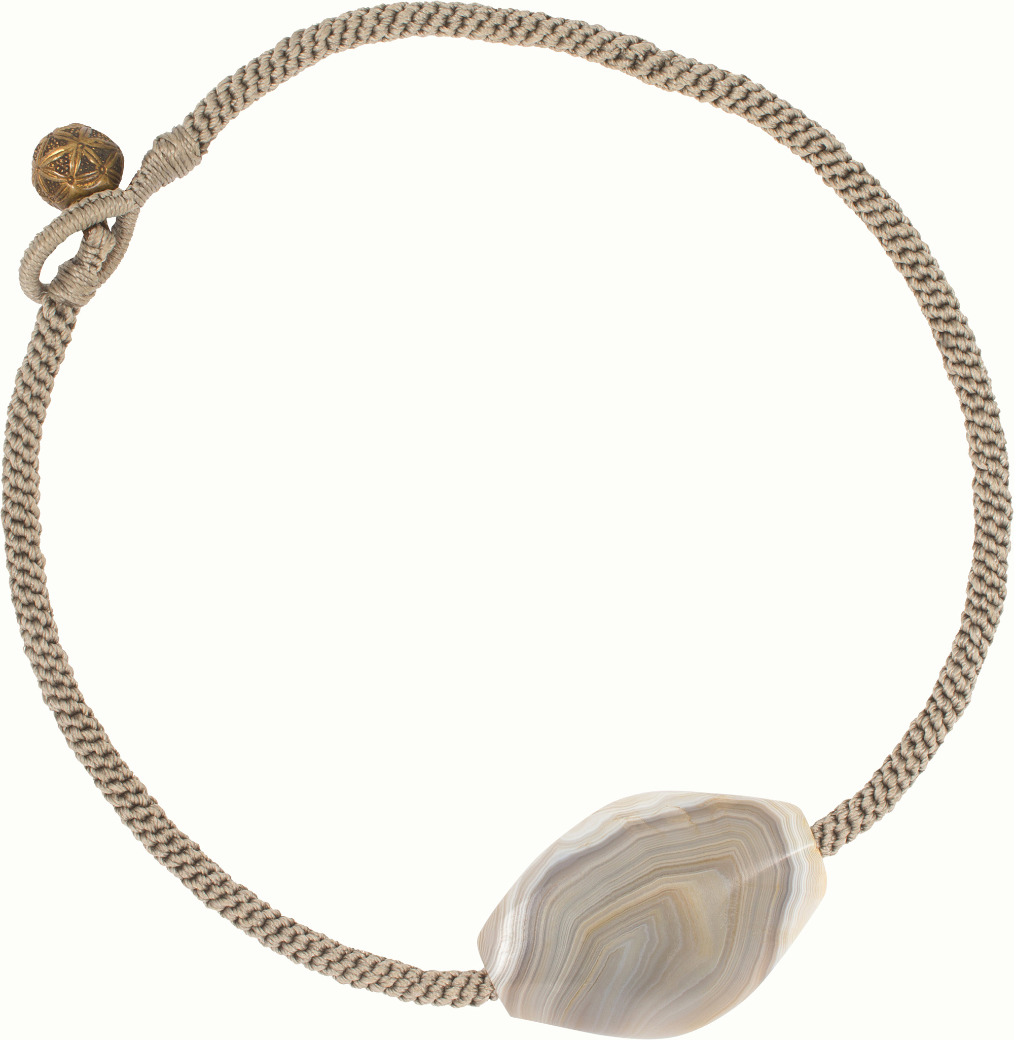 An ancient Central Asian banded agate bead.<br><b>Estimate: $400–$600</b>