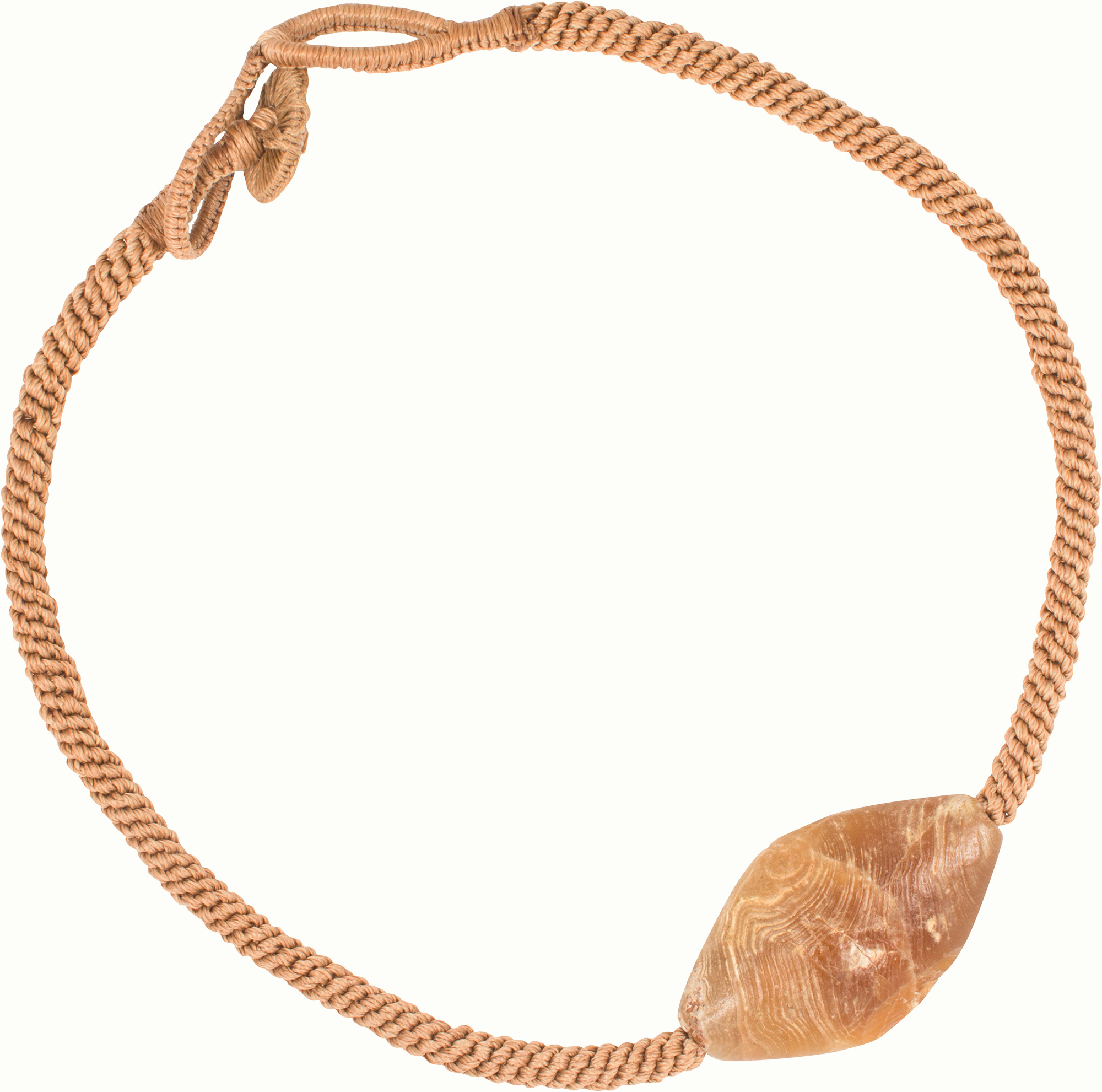 An ancient Central Asian banded agate bead, 3rd century BCE.<br><b>Estimate: $400–$600</b>