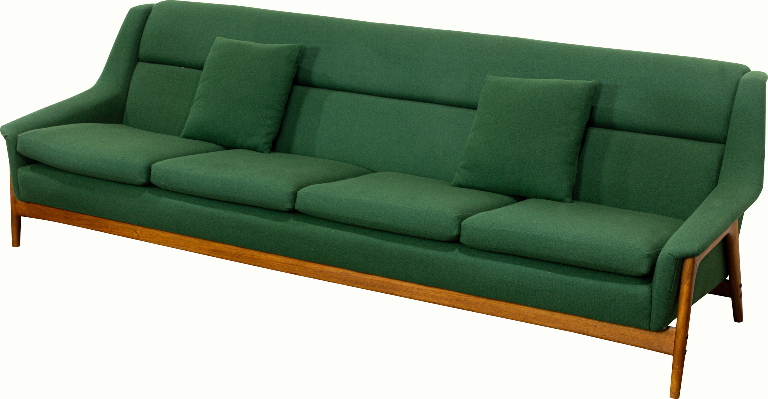 A Folke Ohlsson for Dux sofa with cushions and two pillows.<br><b>Estimate: $1,500–$2,500</b>