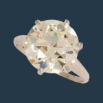 A diamond and platinum ring.Estimate: $40,000–$60,000