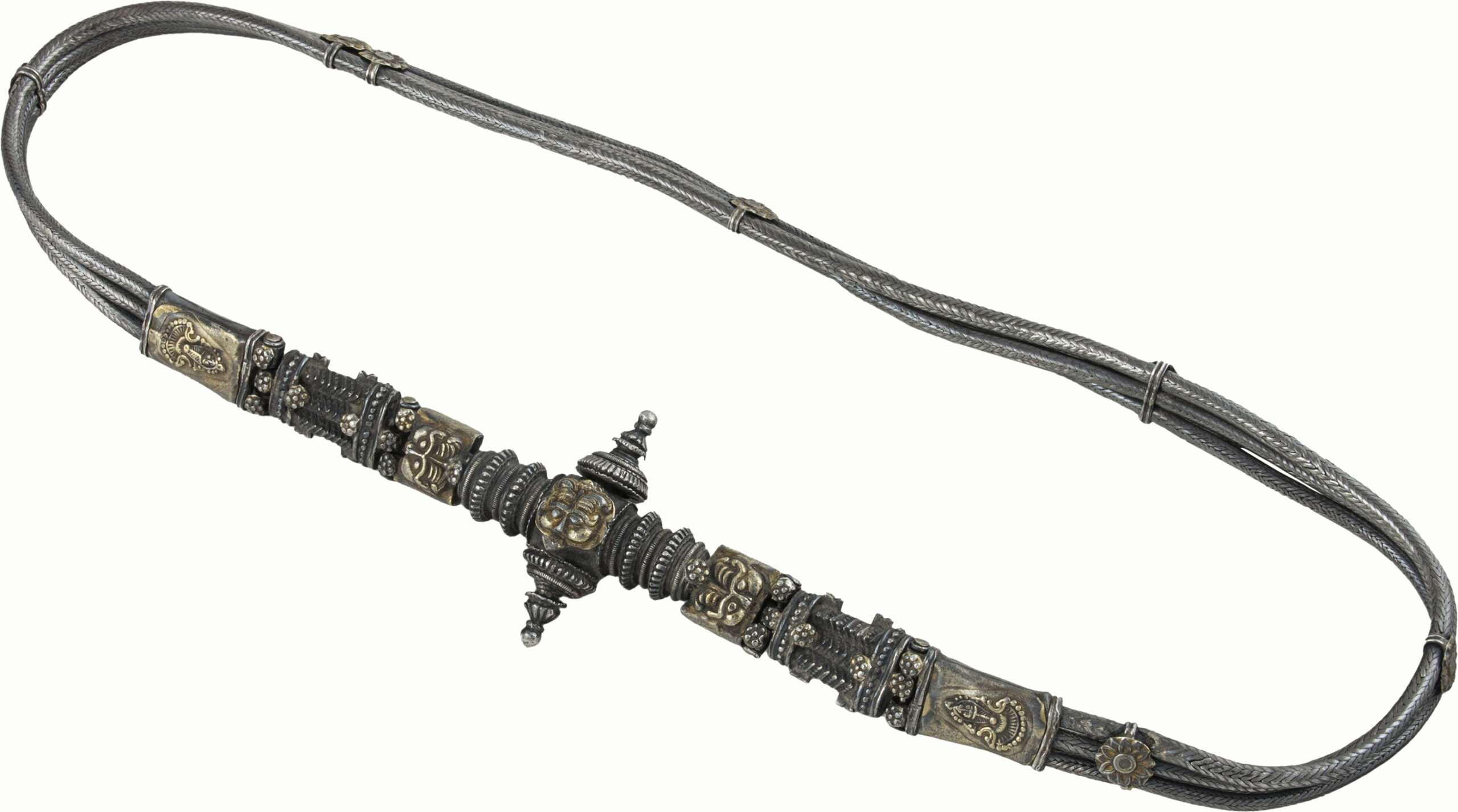 An Indian silver belt. Estimate: $400–$600