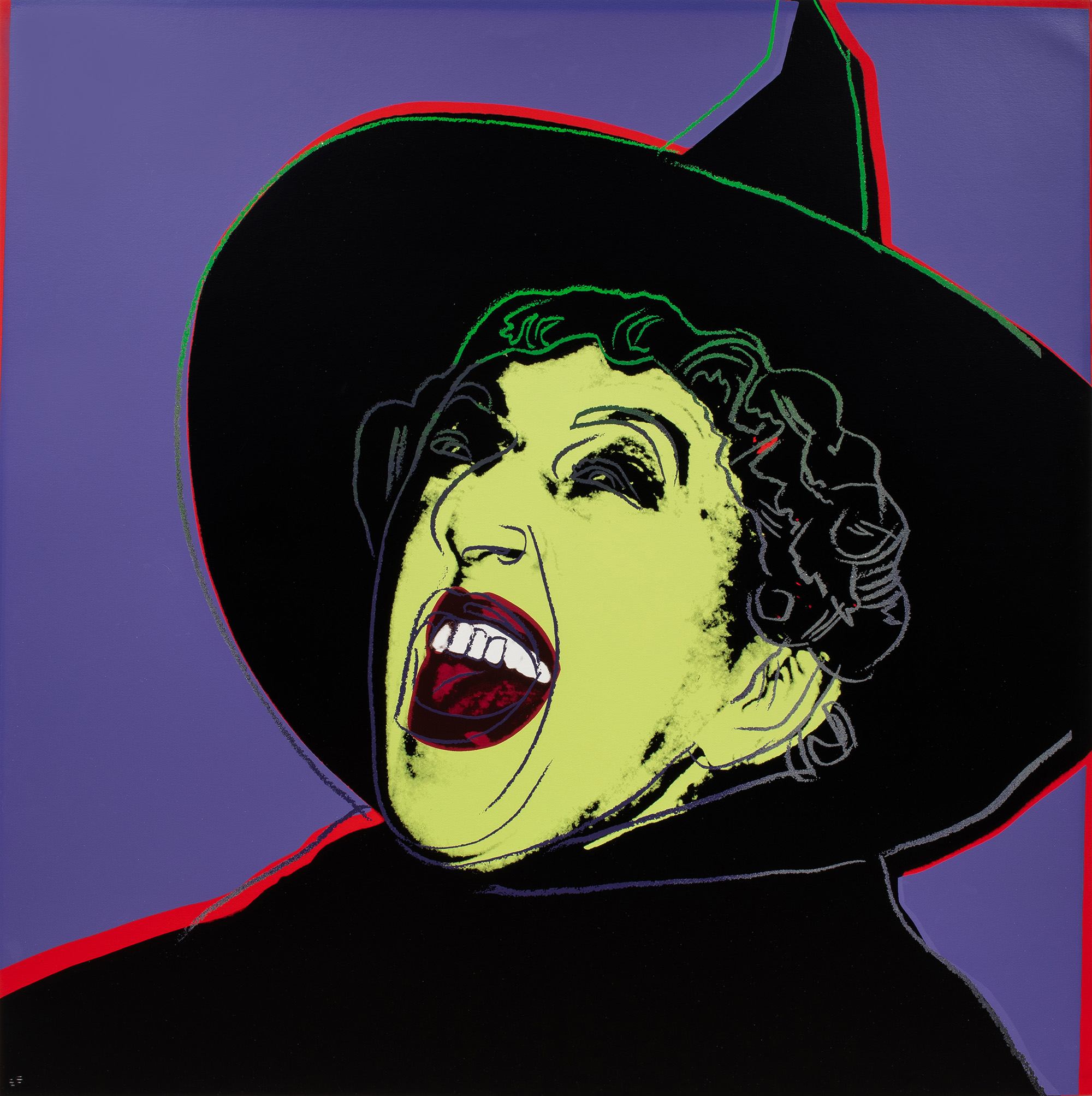 Andy Warhol (American, 1928–1987), The Witch from Myths Series, 1981, screenprint in colors with diamond dust, 38″ x 38″.Estimate: $30,000–$50,000 This property is being sold at public auction as provided by Internal Revenue Code section 6335. Only the right, title, and interest of the Hank Risan is being offered for sale. Property is sold “as is, where is” without recourse against the United States. The United States offers no Guarantee or warranty, implied or expressed on the condition of any property or its fitness for any purpose or use.