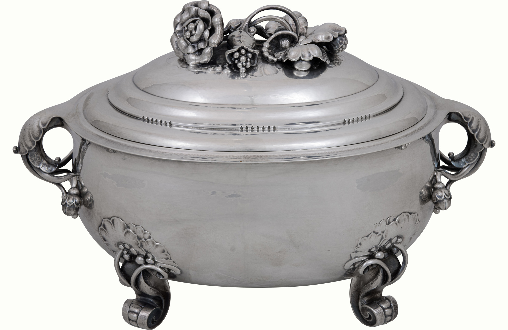 A Georg Jensen sterling covered tureen, #337. <br><b>Estimate: $18,000–$25,000</b>