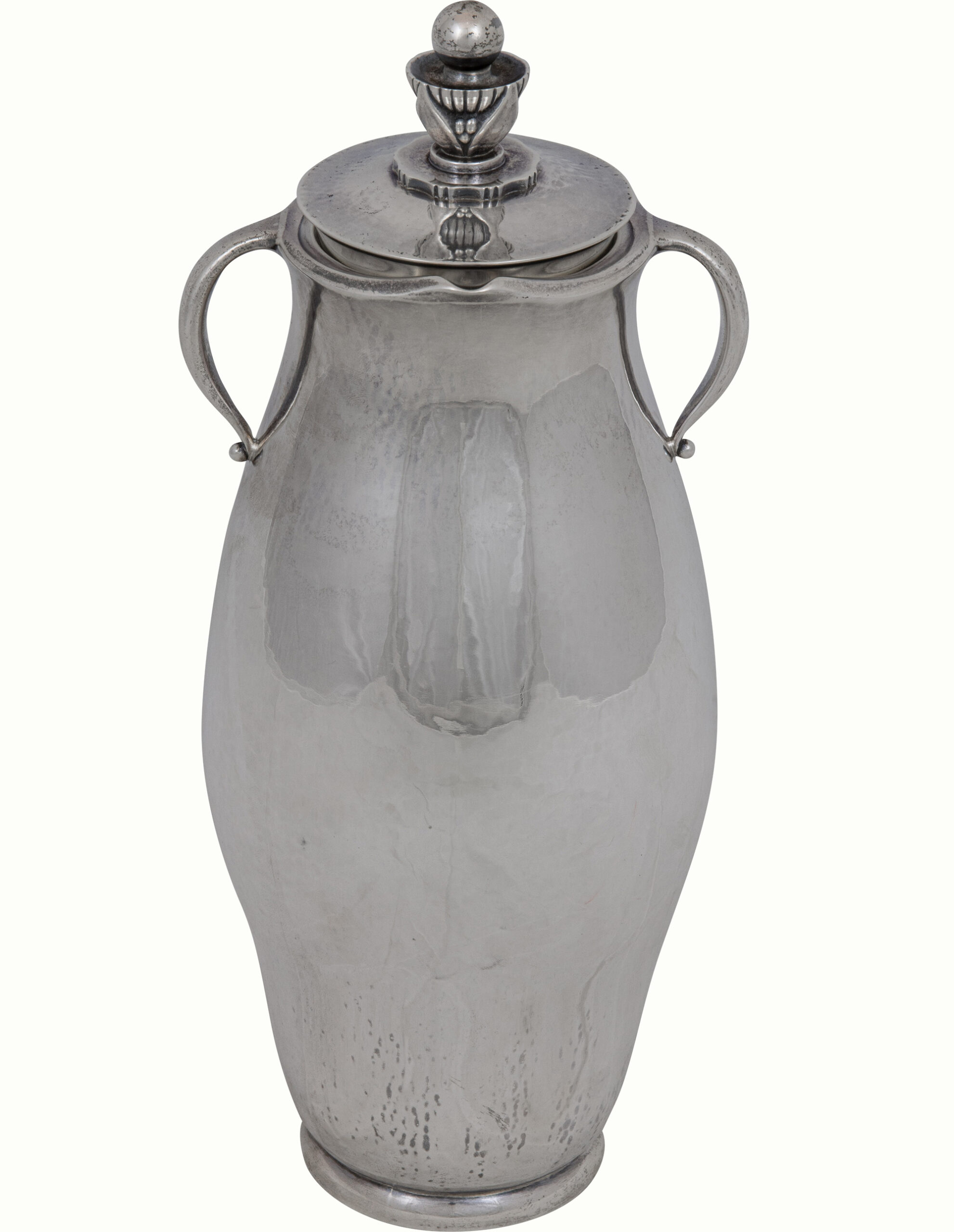 A Georg Jensen covered cocktail shaker in the Cactus pattern, #572A. <br><b>Estimate: $3,000–$5,000</b>