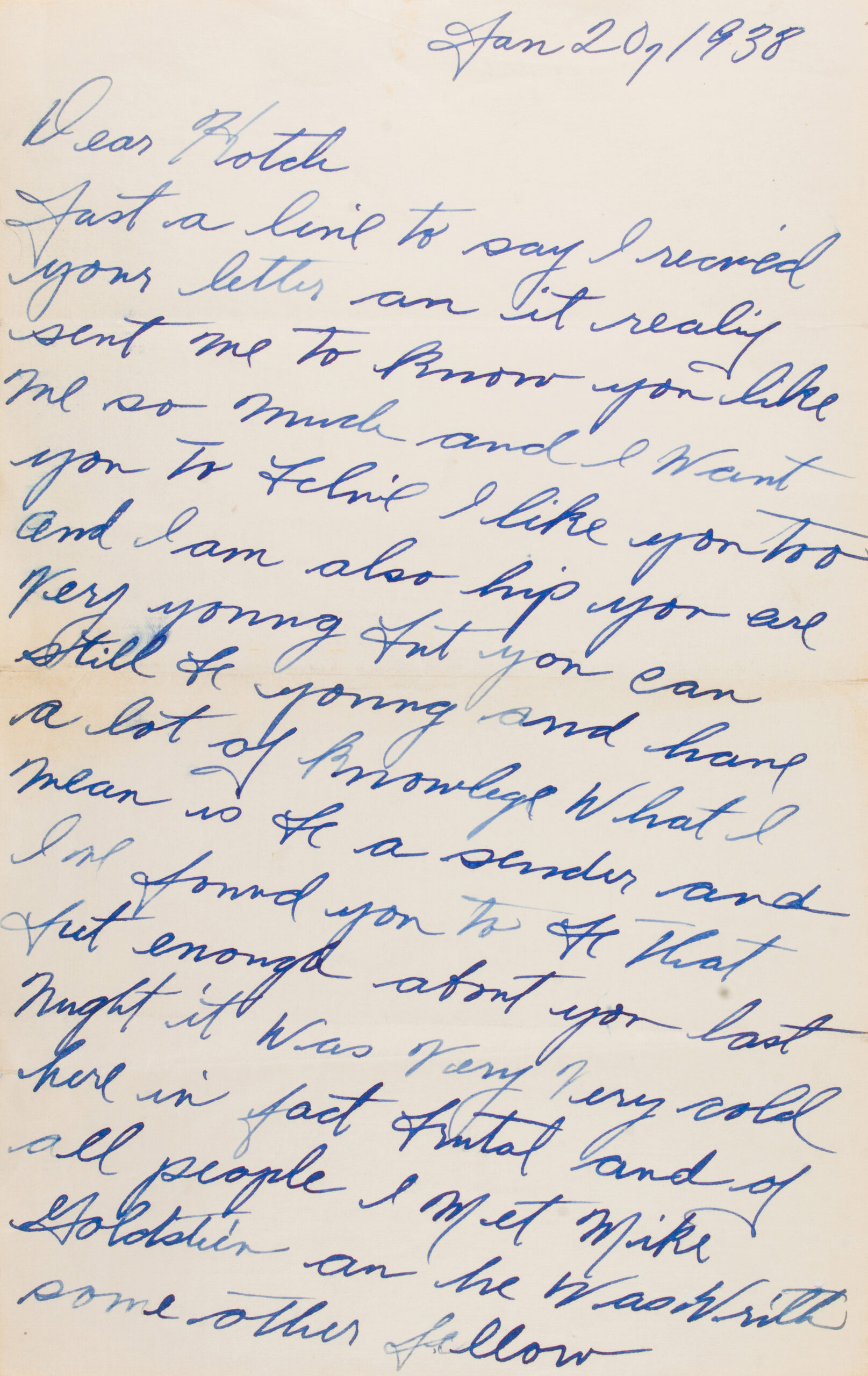 A rare Billie Holiday handwritten letter to a fan at the Taft School in Watertown, CT.  Sold: $3,520
