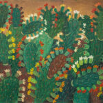 Bibi Zogb&eacute; (Lebanese, 1890–1975), Cactus 59, oil on masonite, 24″ x 31″. Estimate: $8,000–$12,000
