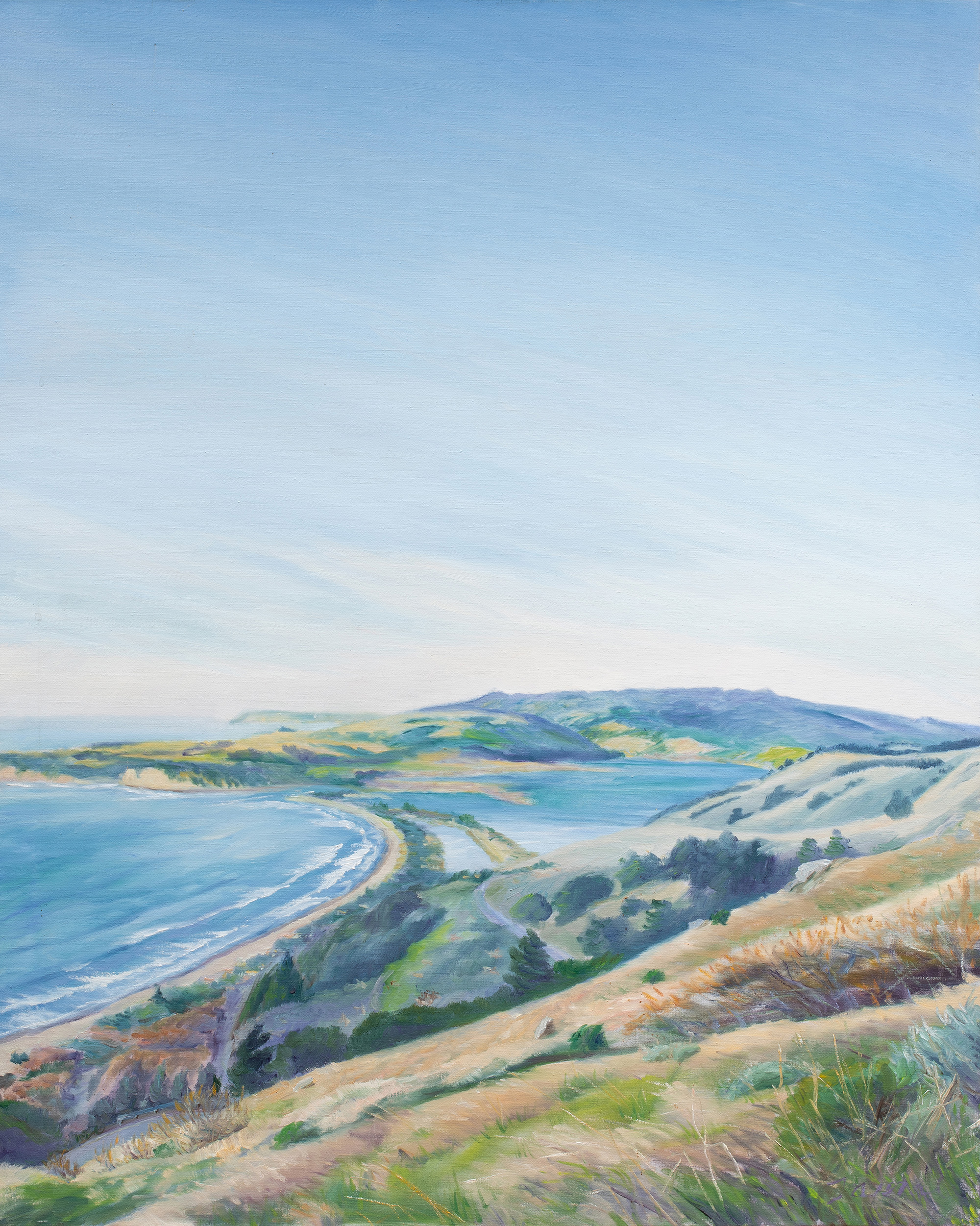 Jamae Agnoli (American, 20th century), <em>Oh! Stinson</em>, 1986, oil on canvas, 30″ x 24″. <br><b>Estimate: $300–$500</b>