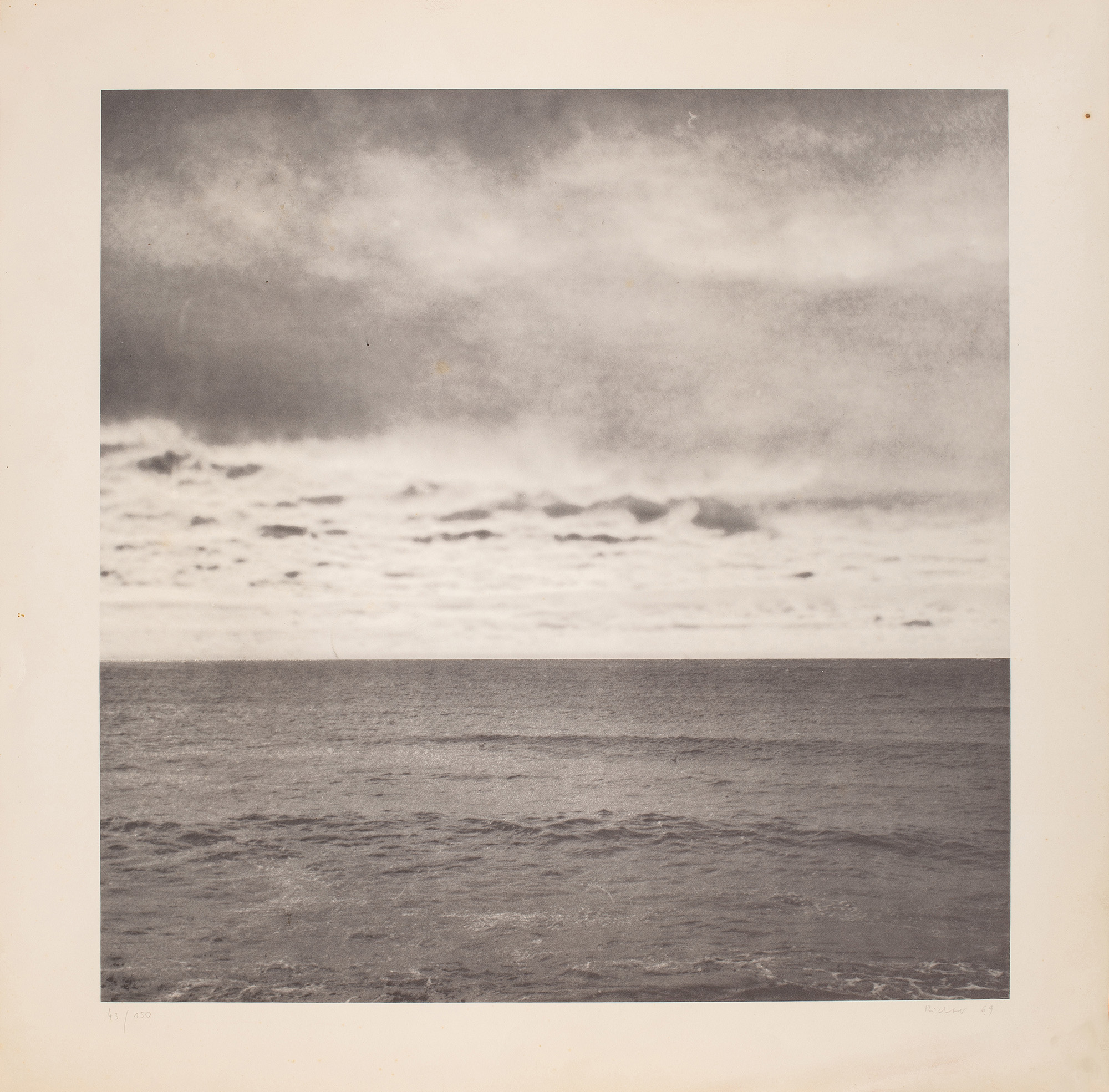 Gerhard Richter (German, b. 1932), Seestuck I (Seascape I), 1969, offset lithograph, 6.5″ x 15.75″. Estimate: $4,000–$6,000
