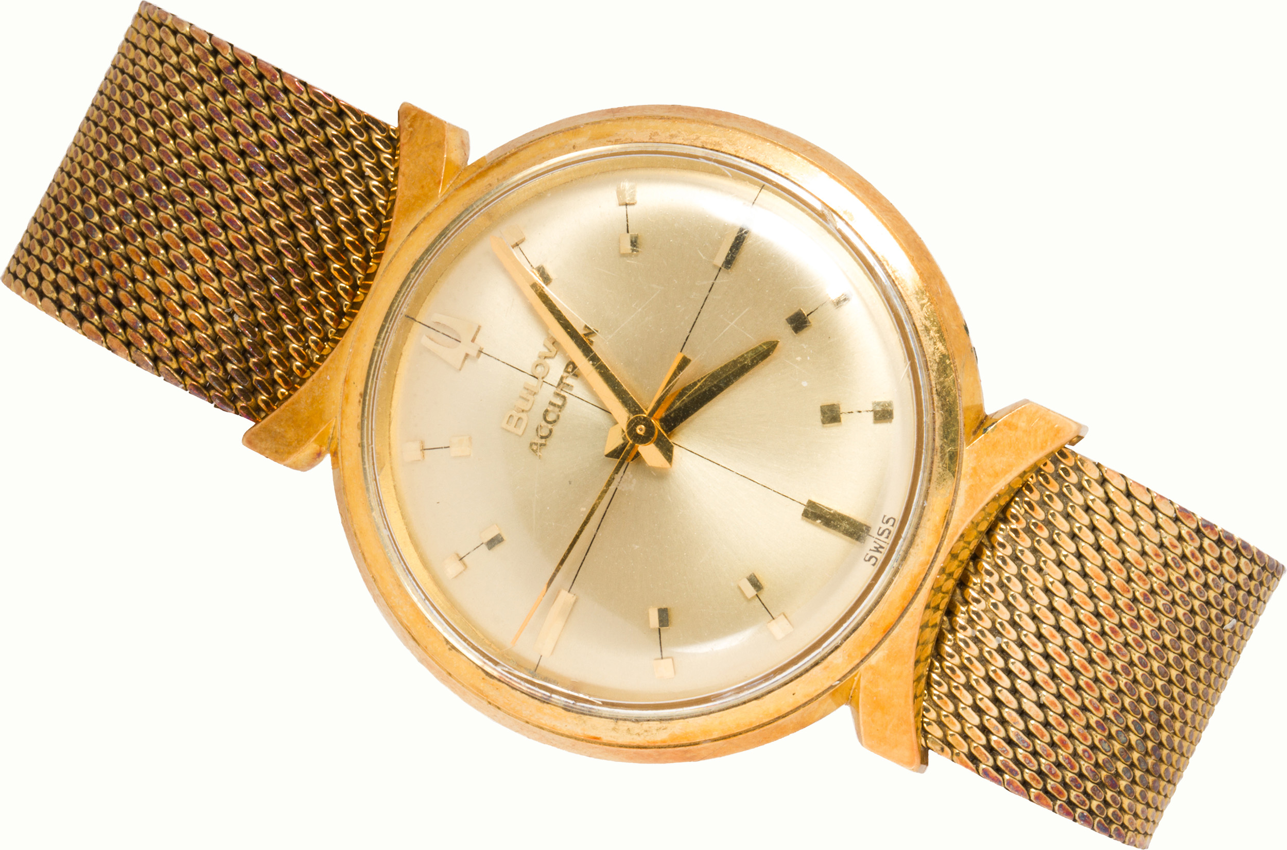 An 18k gold Bulova Accutron watch, 1965. <br><b>Estimate: $4,000–$6,000</b>