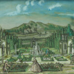 A Continental hand-colored print diorama (1 of 2). Estimate: $300–$500