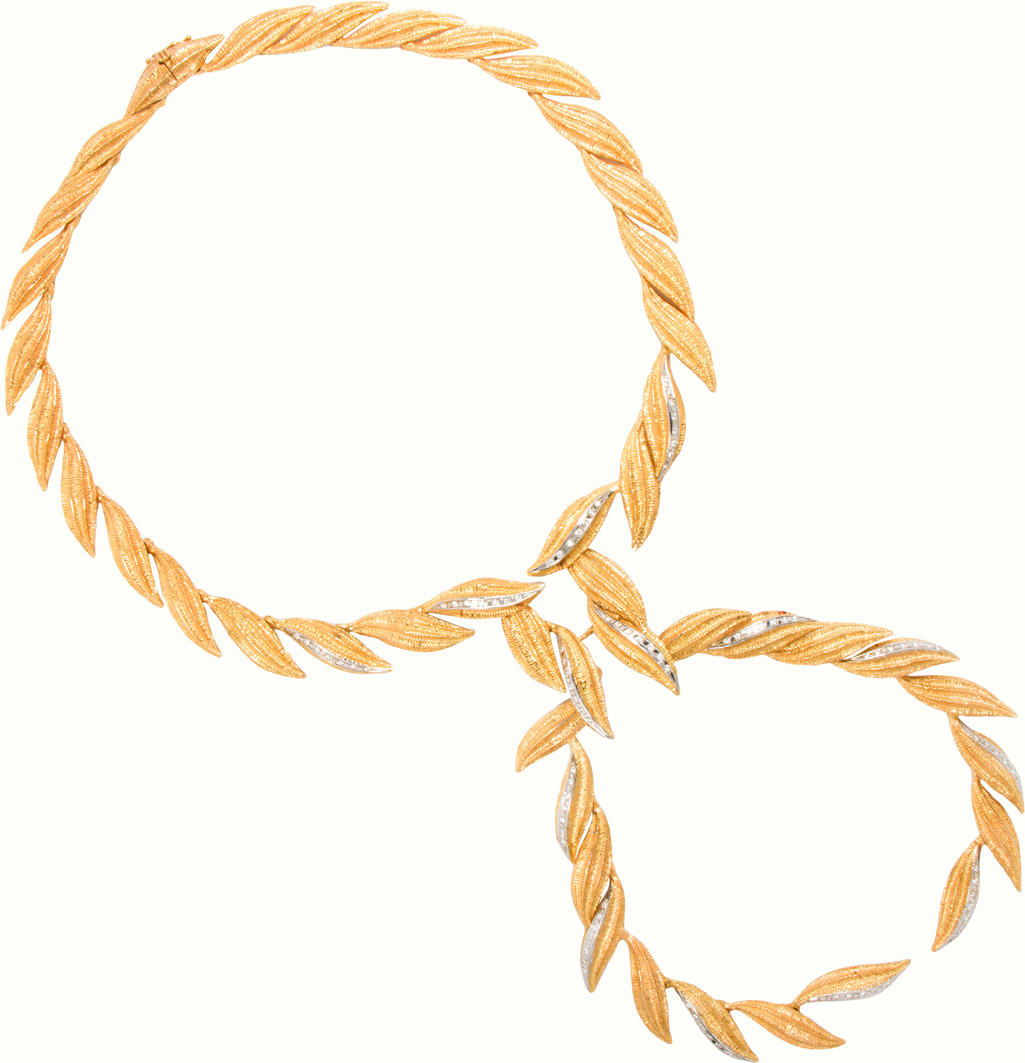 A Facadoro diamond and 18k gold opera necklace. <br><b>Estimate: $25,000–$35,000</b>