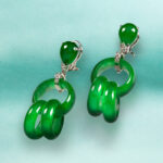 A pair of ‘A Grade’ jadeite and platinum ear-clips.Sold: $88,200