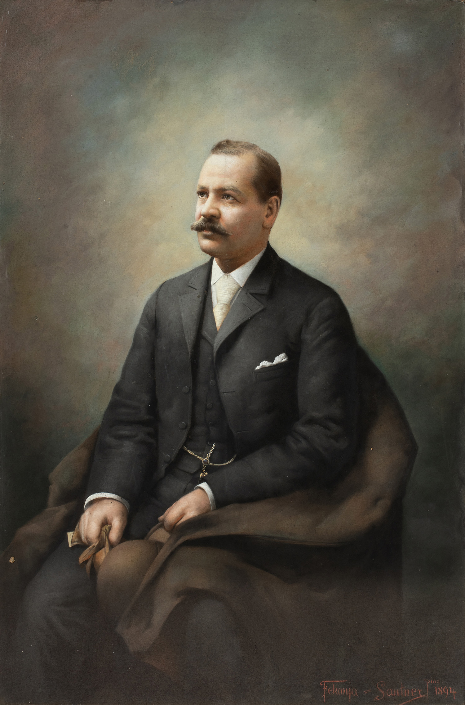 <em>Honorable M. H. de Young</em>, 1894, pastel colored photographic enlargement, 63.5″ x 43″. <br><b>Estimate: $500–$700</b>