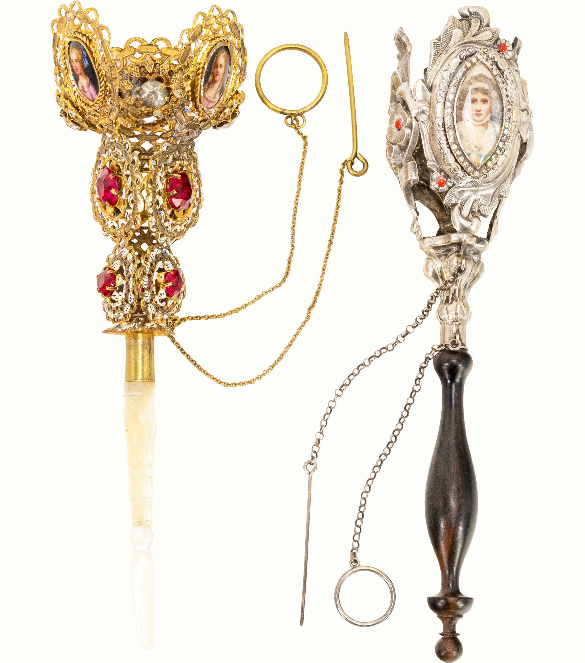 Two European posy holders. Estimate: $400–$600