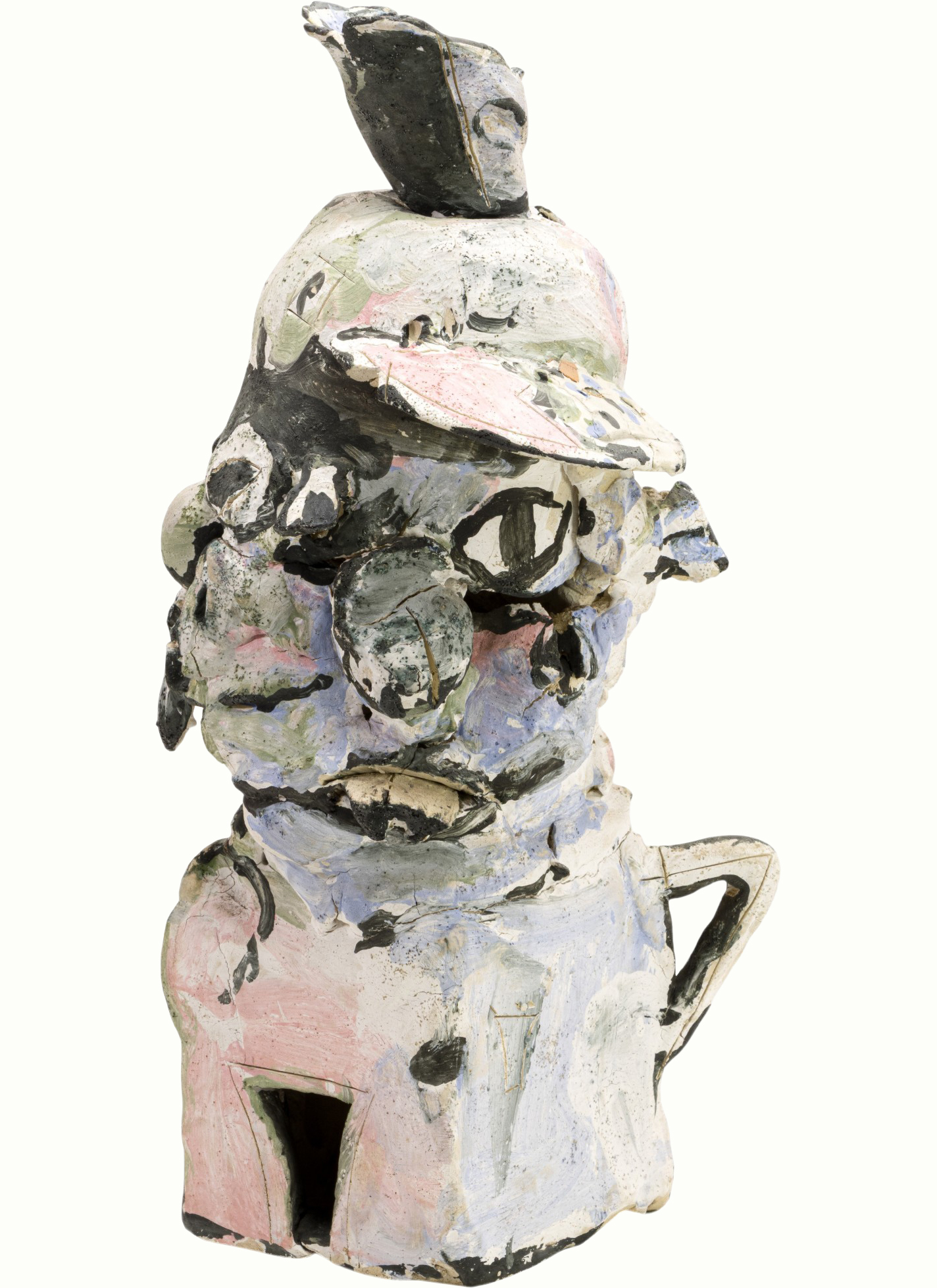 Robert Brady (American, b. 1946), Untitled (Figure with Cap), 1978, polychrome ceramic sculpture, 18″ x 6″ x 6″. Provenance: Property from the Private Collection of Viola Frey, sold to benefit the Artists&rsquo; Legacy Foundation.Estimate: $1,000–$2,000