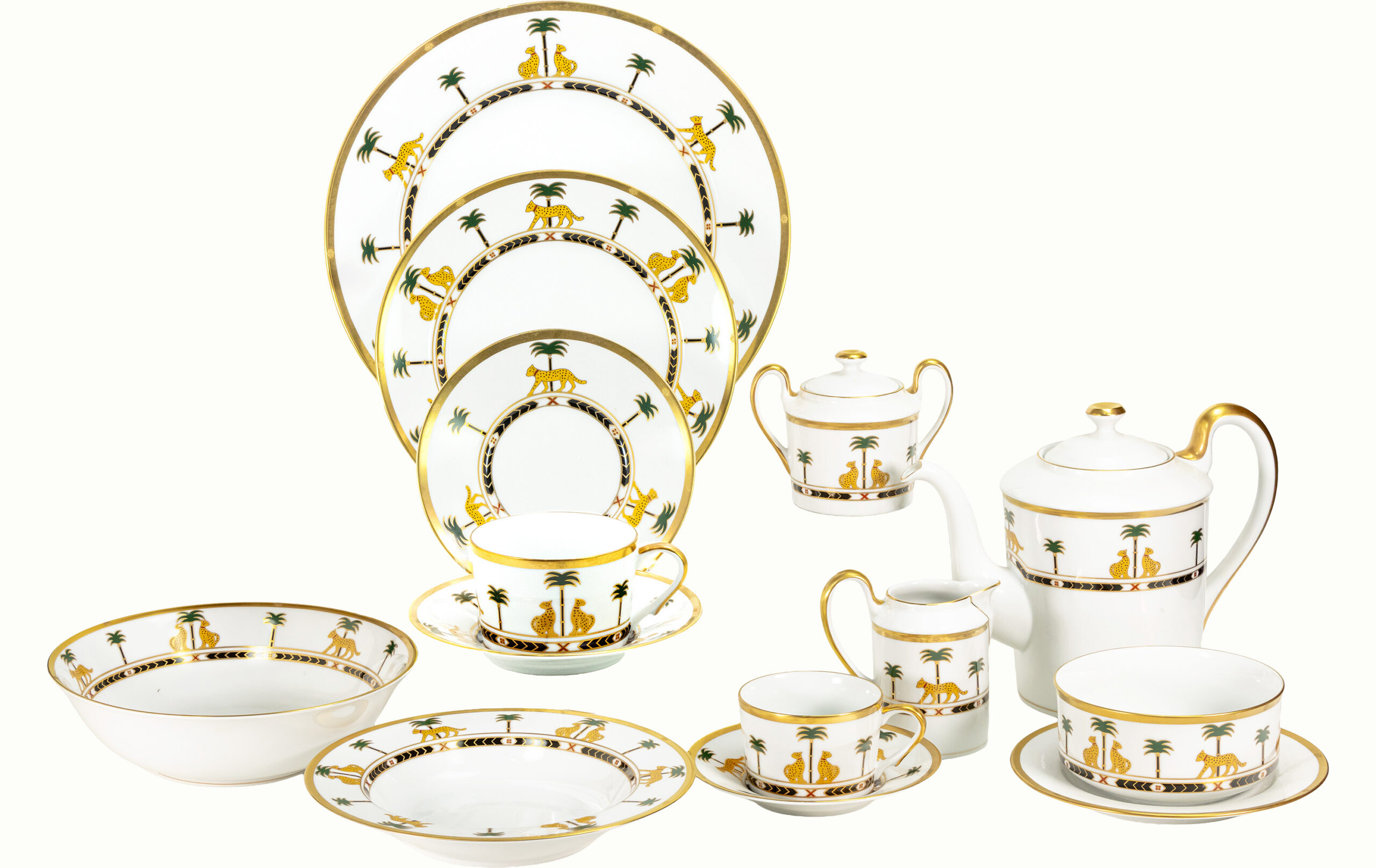 A Christian Dior porcelain dinner service in the Casablanca pattern. Estimate: $2,000–$3,000