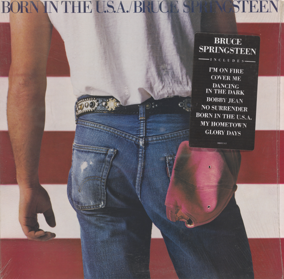 Andrea Klein, Annie Leibovitz, Album cover for Bruce Springsteen, Born in the U.S.A., 1984. Source: Museum of Modern Art