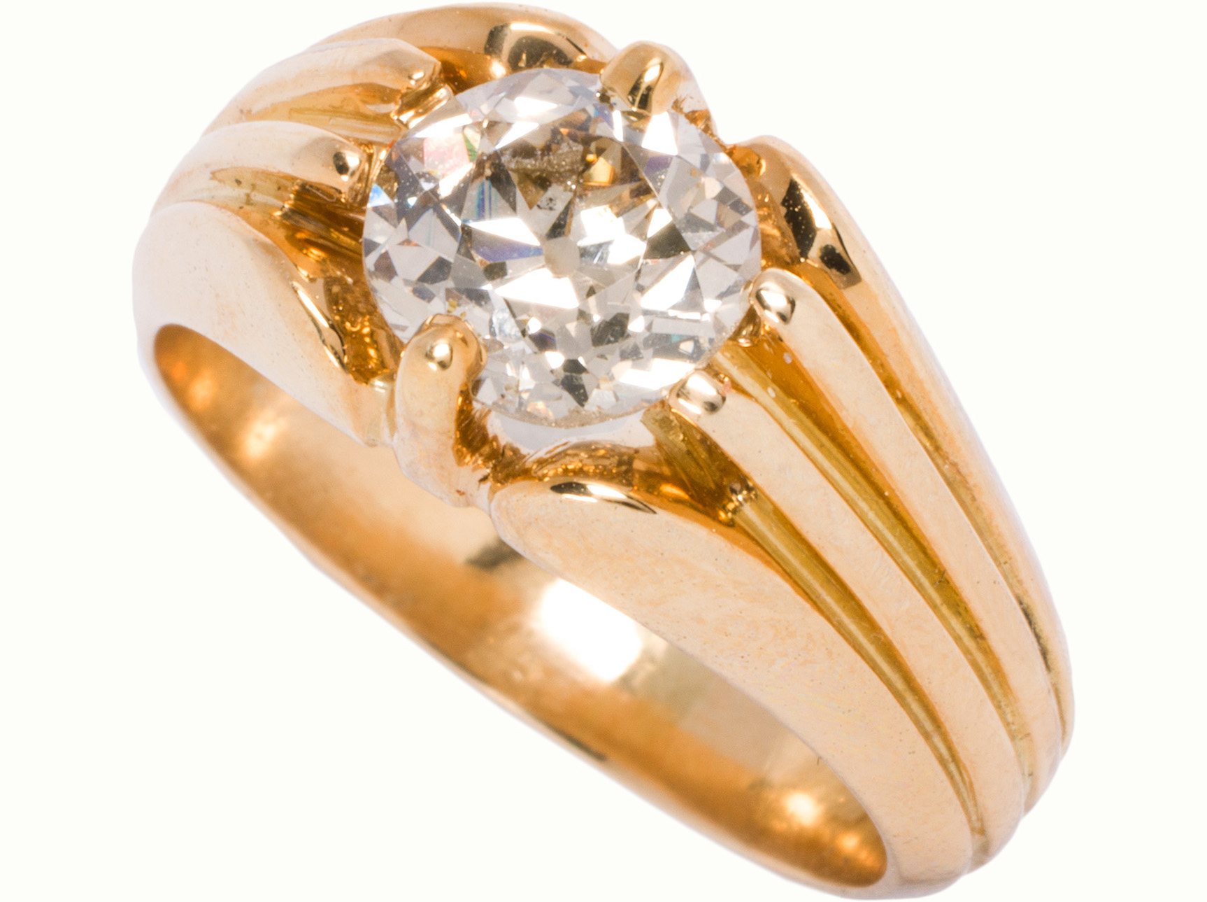 A diamond and platinum ring. Estimate: $2,000–$3,000