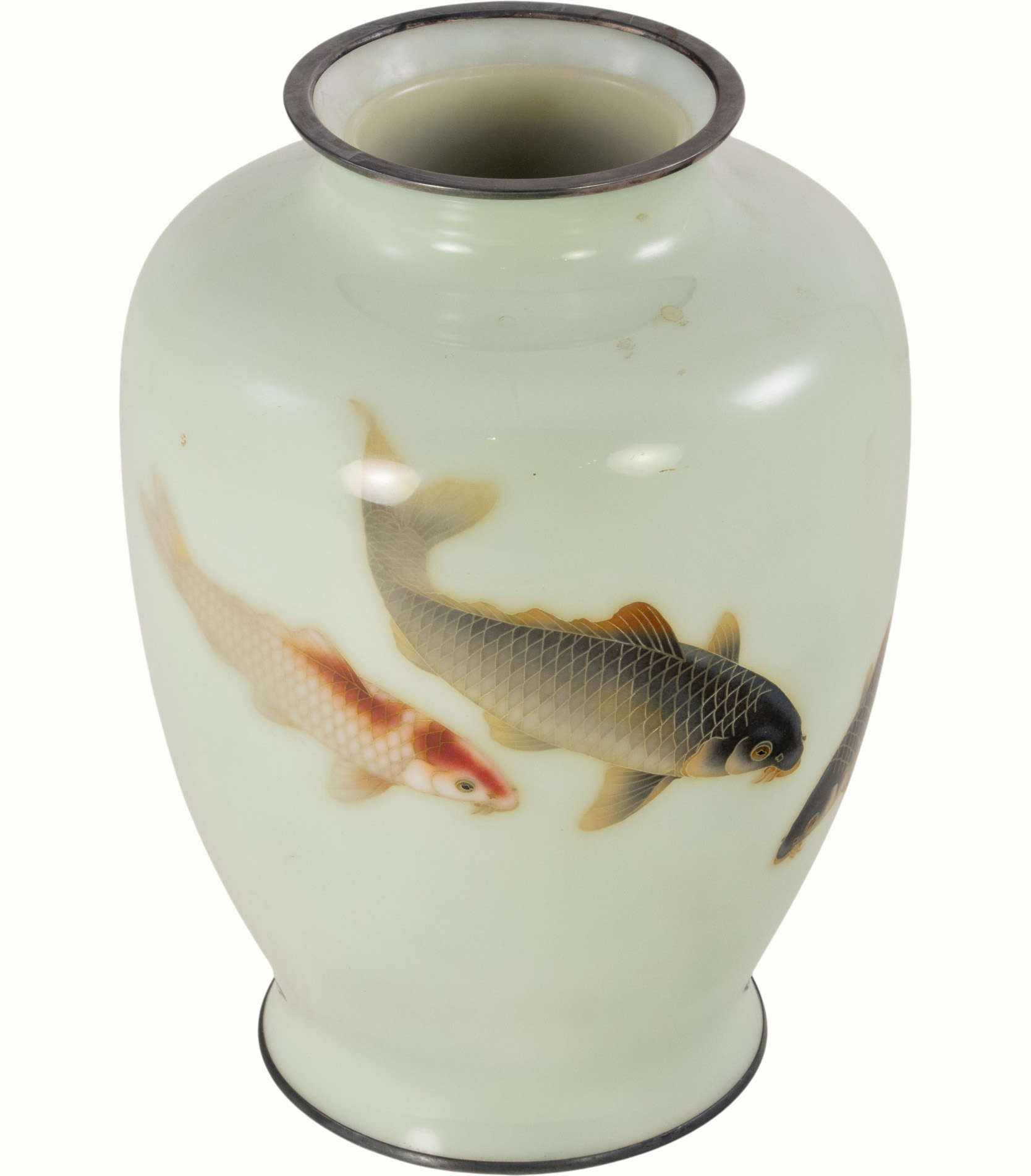 A Japanese closionné enamel vase by the Ando Cloisonné Company. Estimate: $1,000–$1,500