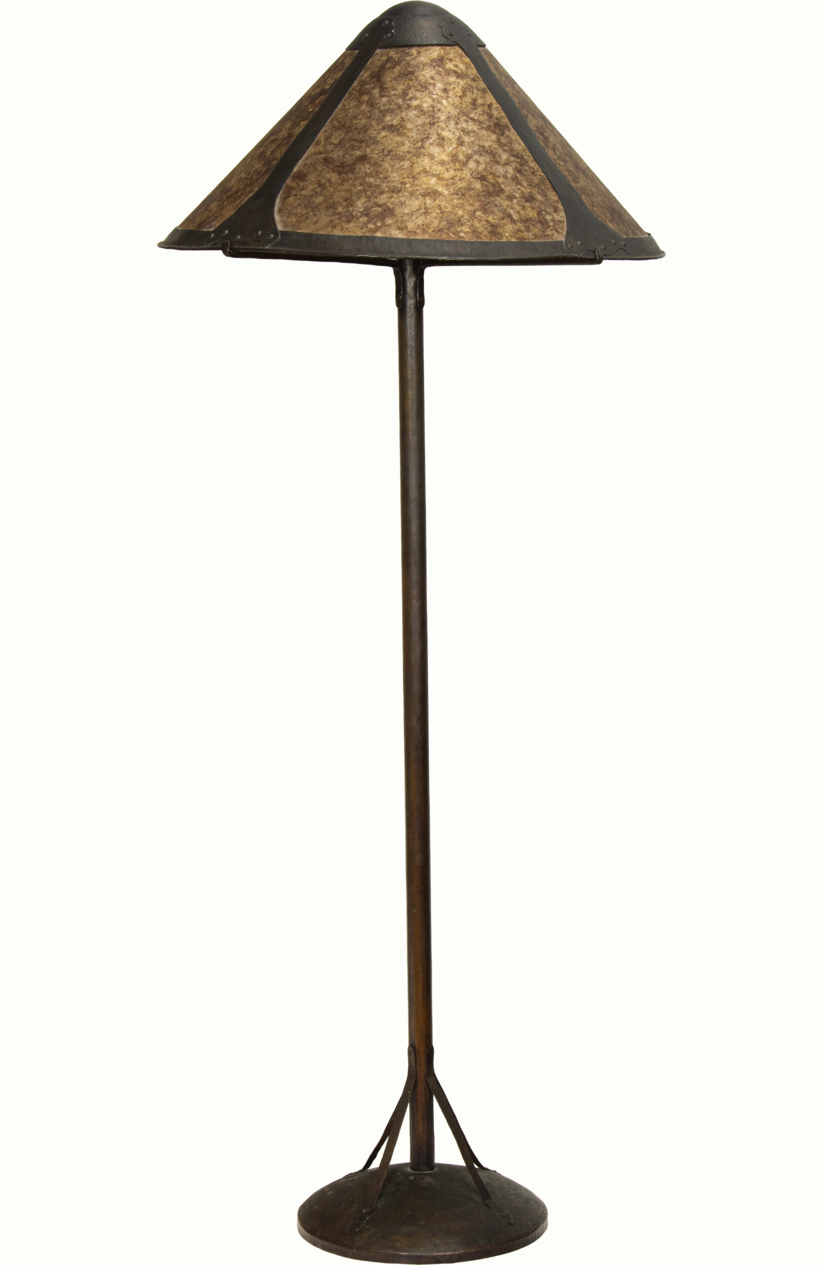 A hand hammered copper and mica floor lamp. Estimate: $2,000–$4,000