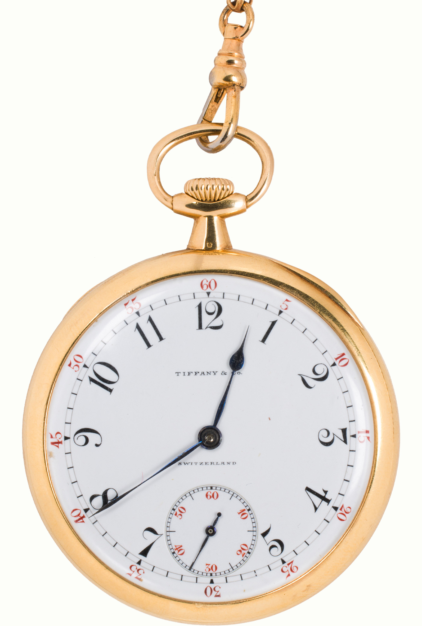 A Patek Philippe for Tiffany & Co. 18k gold pocket watch. Estimate: $4,000–$6,000