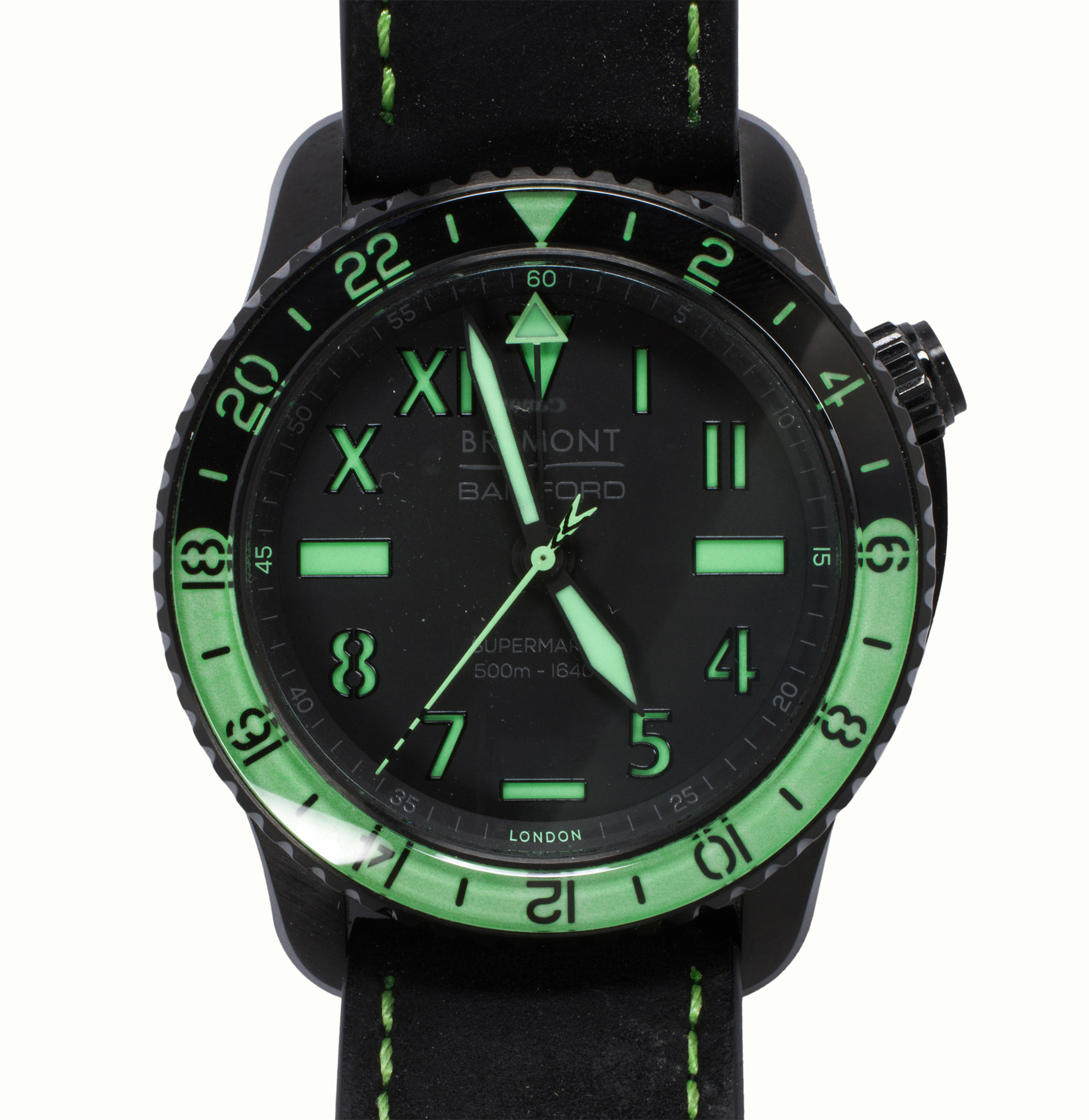 A Bremont Bamford Supermarine stainless steel watch 191/500. Estimate: $3,000–$6,000