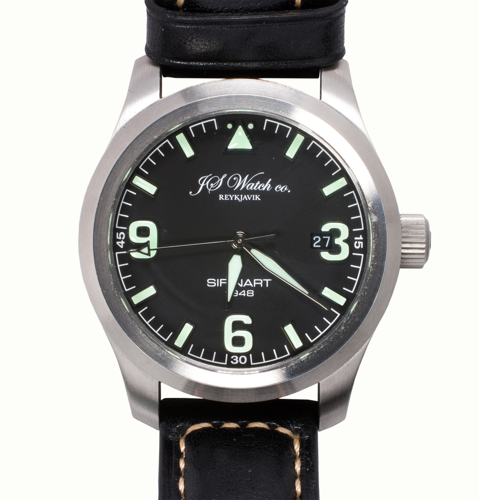 A JS Watch Co. Sif N.A.R.T. stainless steel watch. Estimate: $500–$1,000