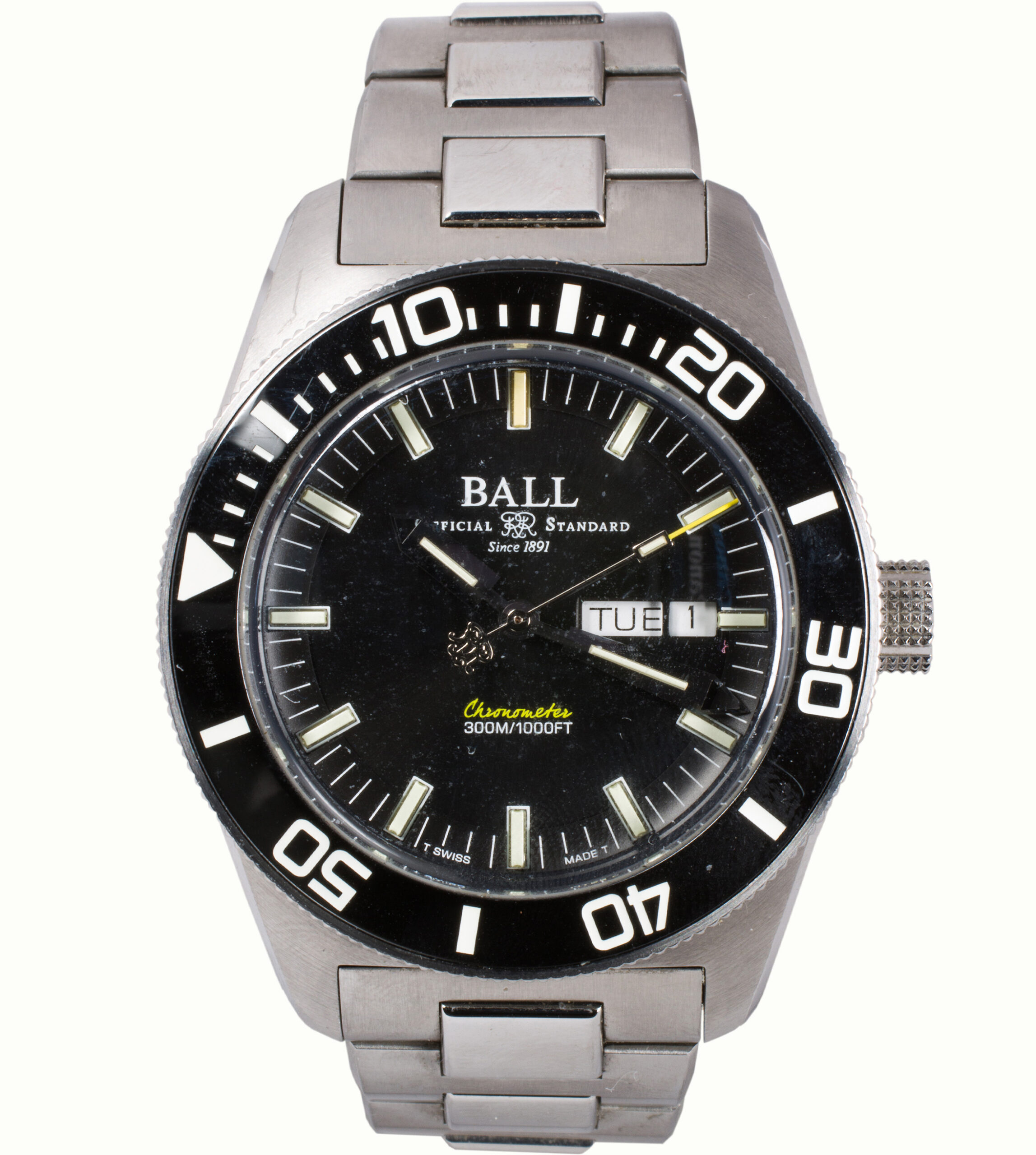 A Ball Engineer Master II Skindiver Heritage stainless steel watch. Estimate: $2,000–$3,000
