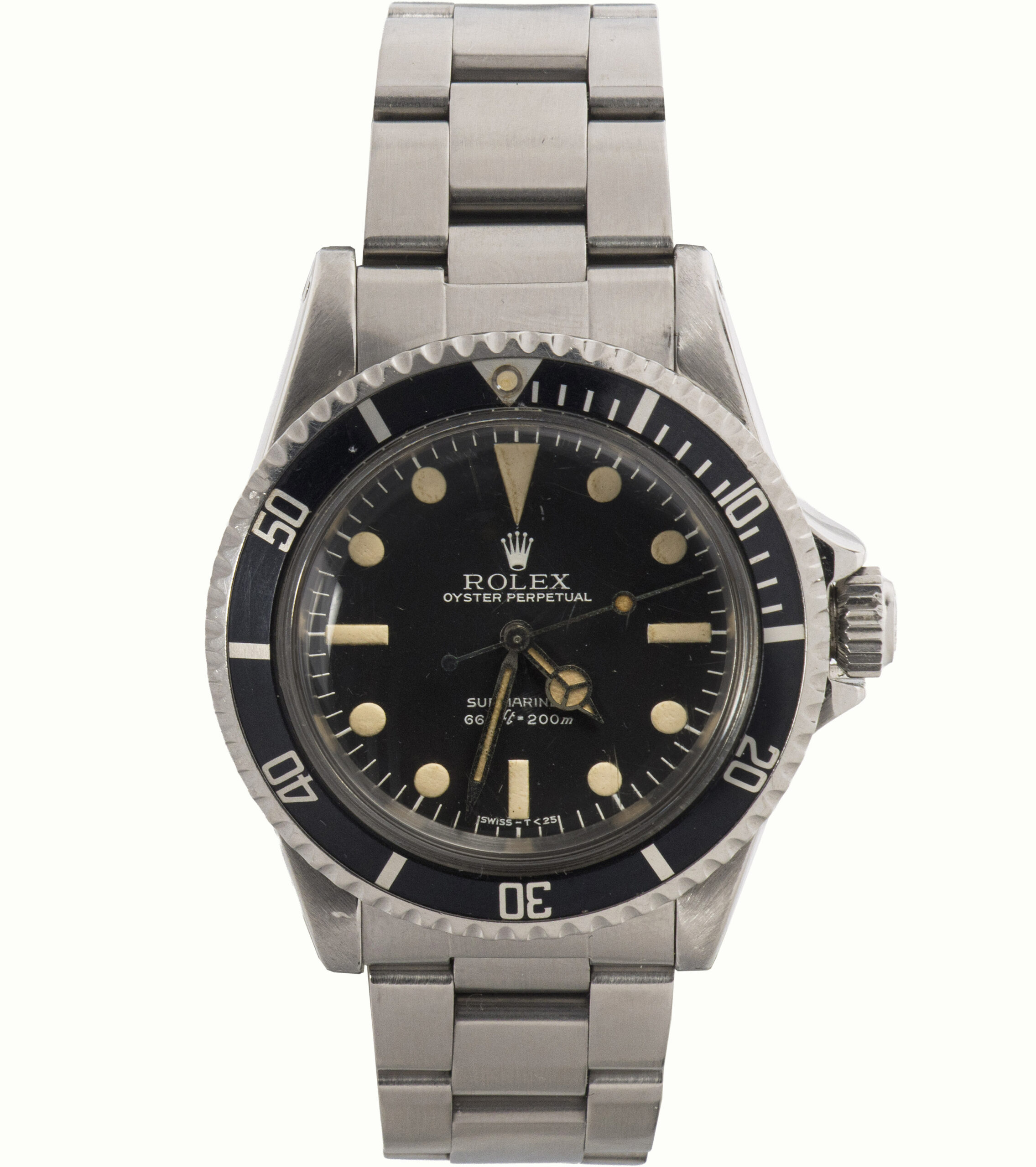 A 1978 Rolex Maxi dial II Submariner stainless steel watch. Estimate: $10,000–$15,000