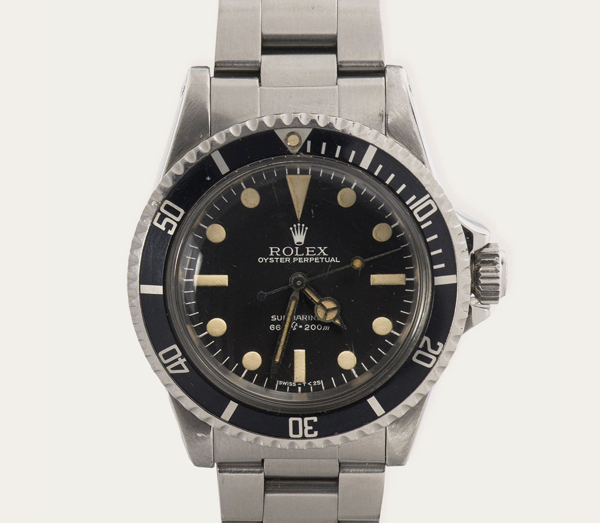 A 1978 Rolex Maxi Dial II Submariner stainless steel watch. <br><b>Sold: $12,800</b>